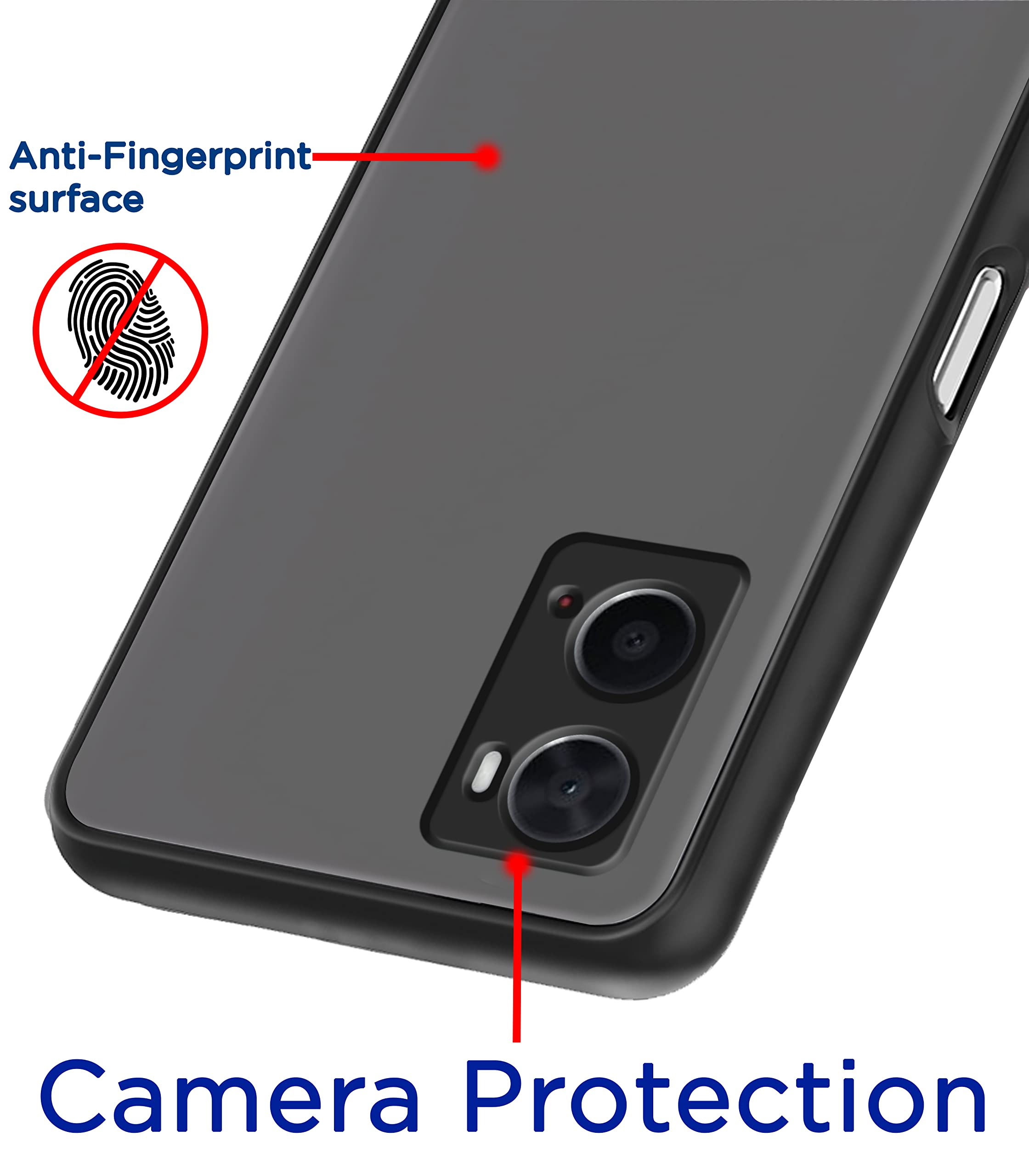 Black back cover for Oppo A76/A96/A36 – Pikkme – photo 4