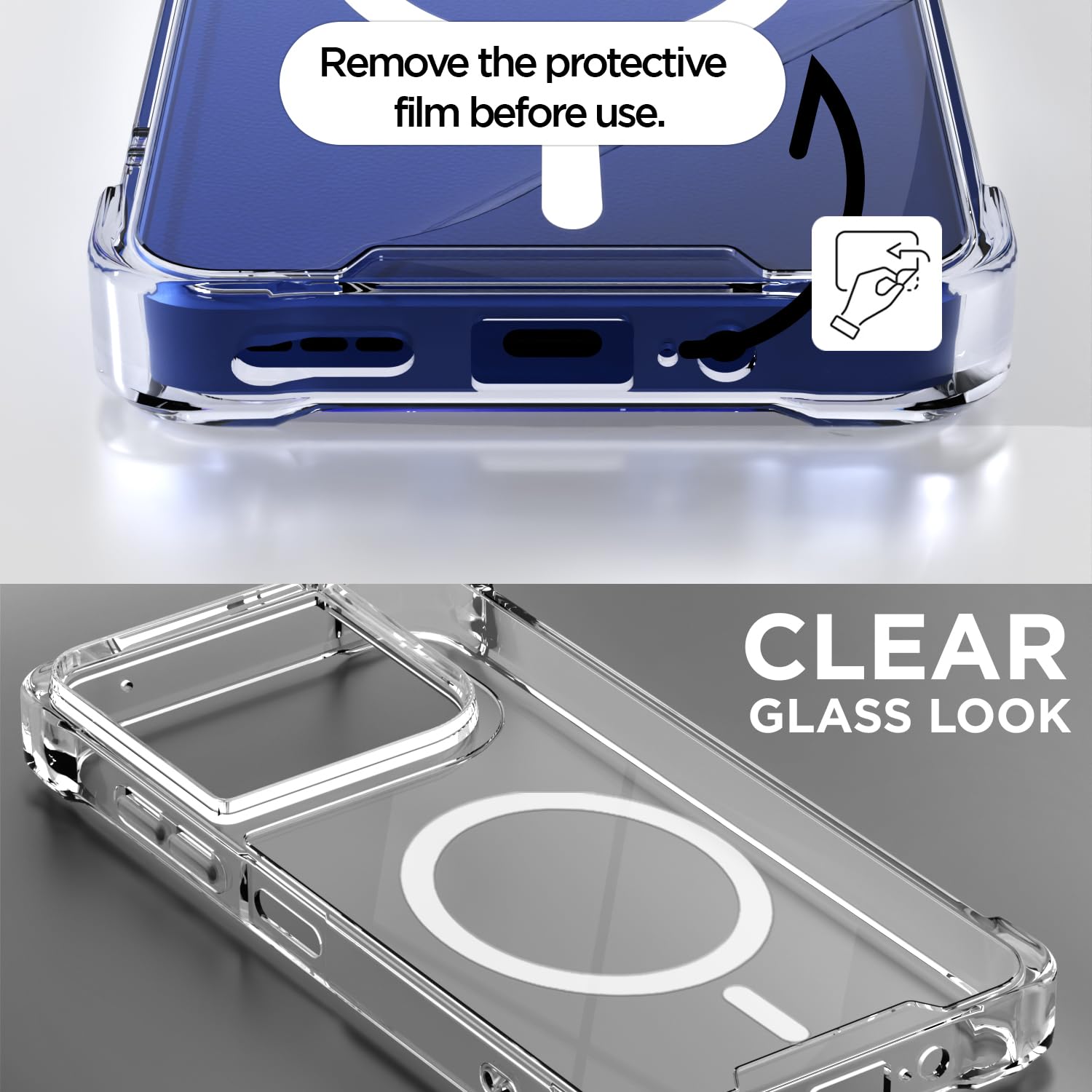 Moto G37 5G MagSafe back cover in transparent mag-safe by Pikkme – photo 3