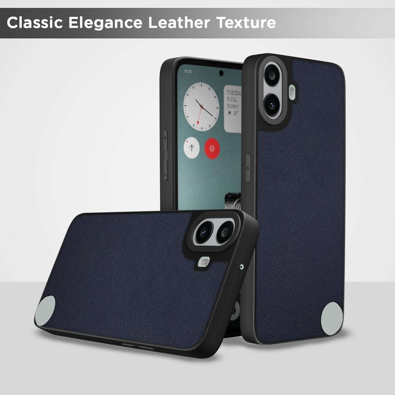 Pikkme CMF by Nothing Phone 1 Indian Leather Back Cover (Blue)