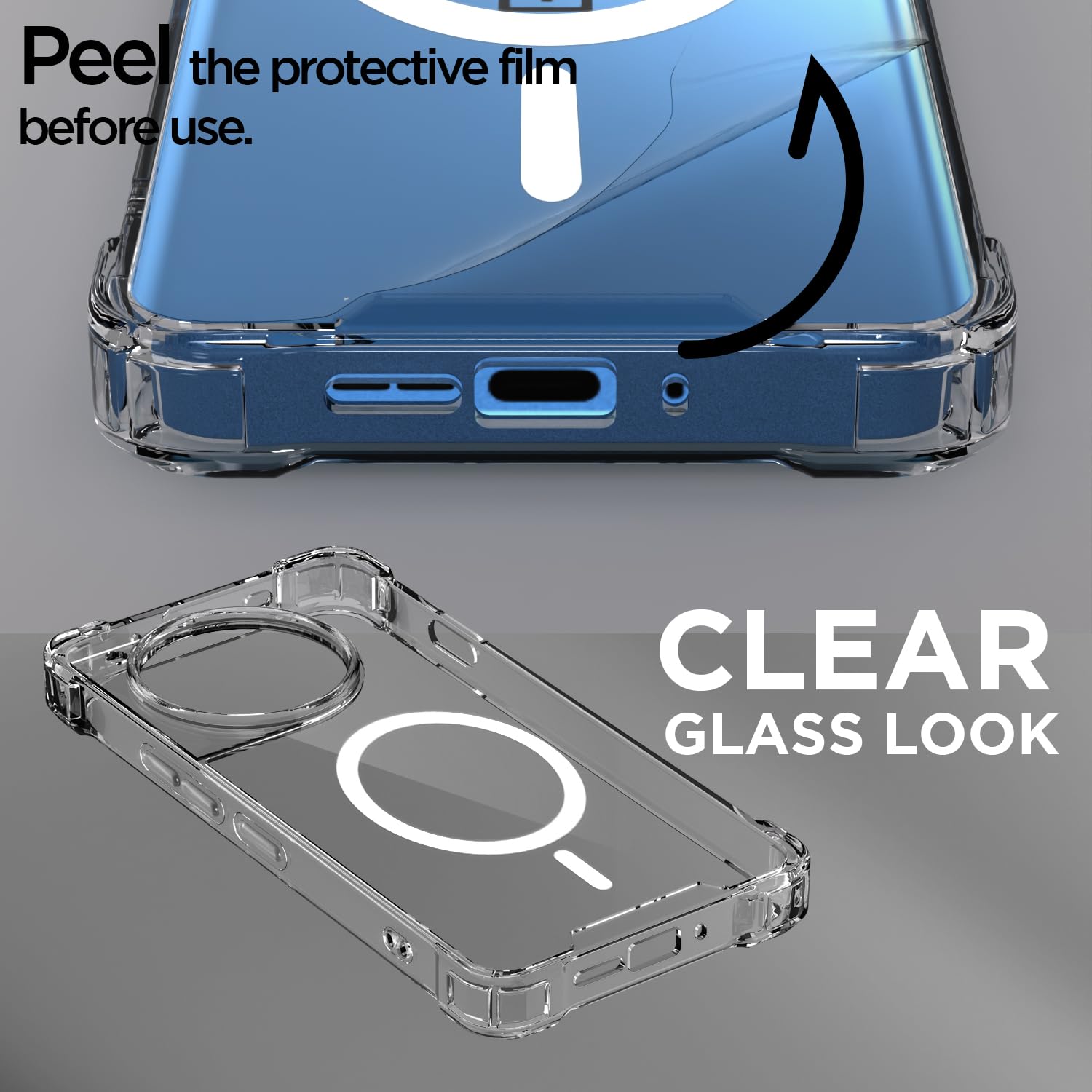 Pikkme transparent mag-safe phone cover for OnePlus 12R 5G – photo 3