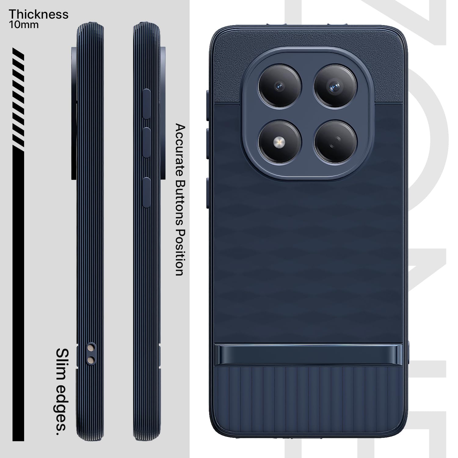 Blue Silicone back cover for Redmi Note 15 Pro 5G – Pikkme – photo 3