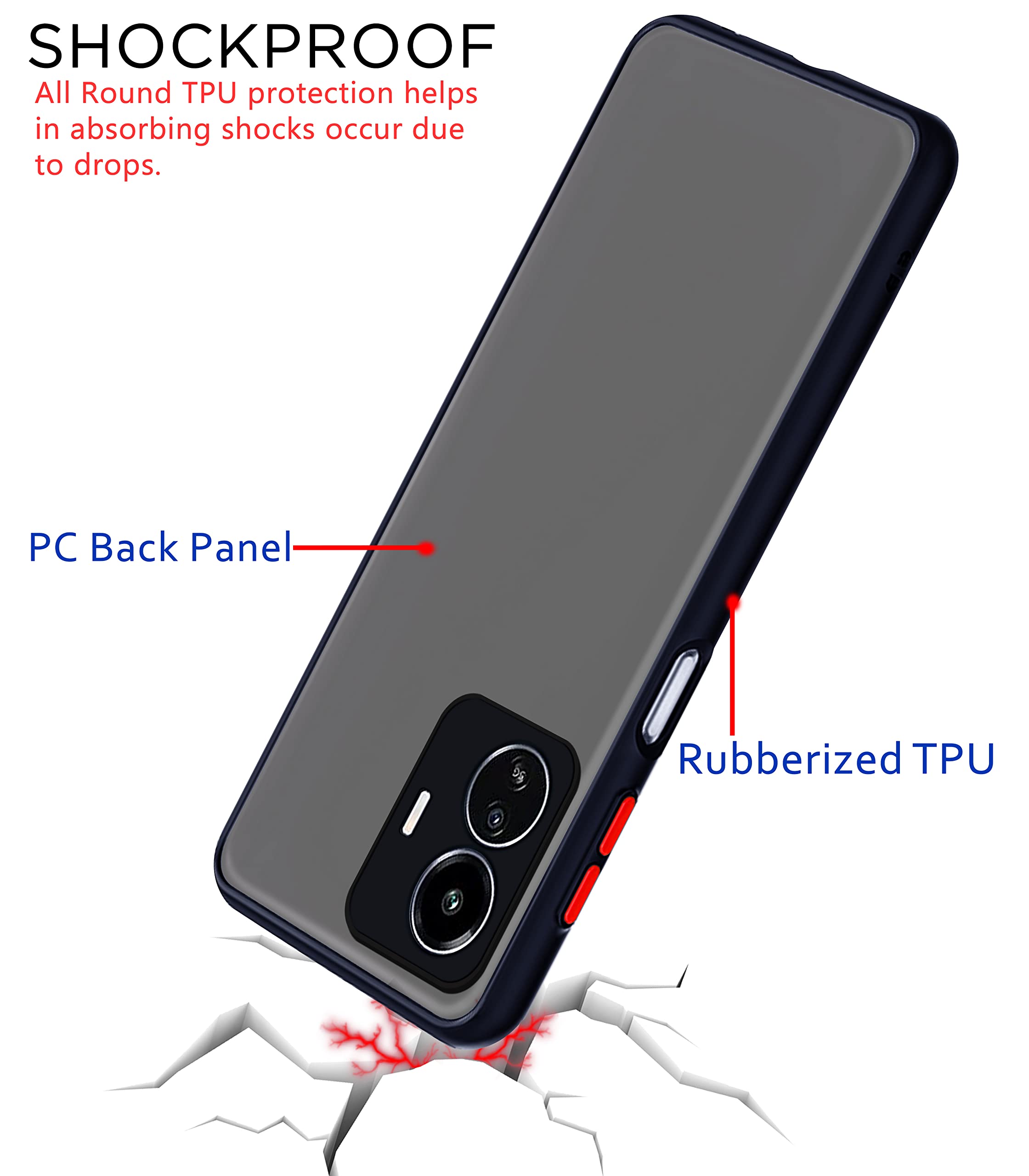 Pikkme black mobile back cover for iQOO Z6 Lite 5G – photo 4
