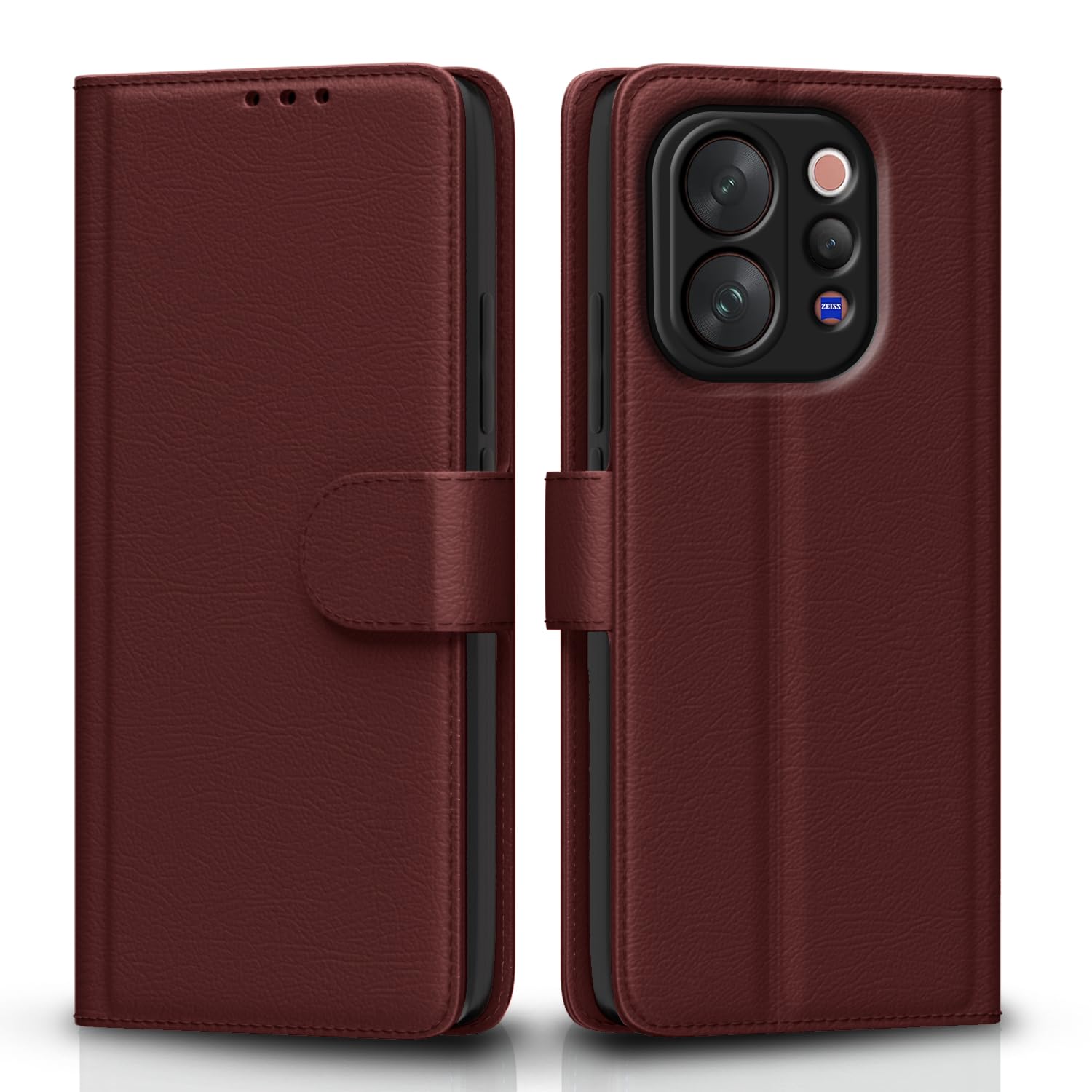 Brown mobile flip cover for Vivo V70/V70 – Pikkme