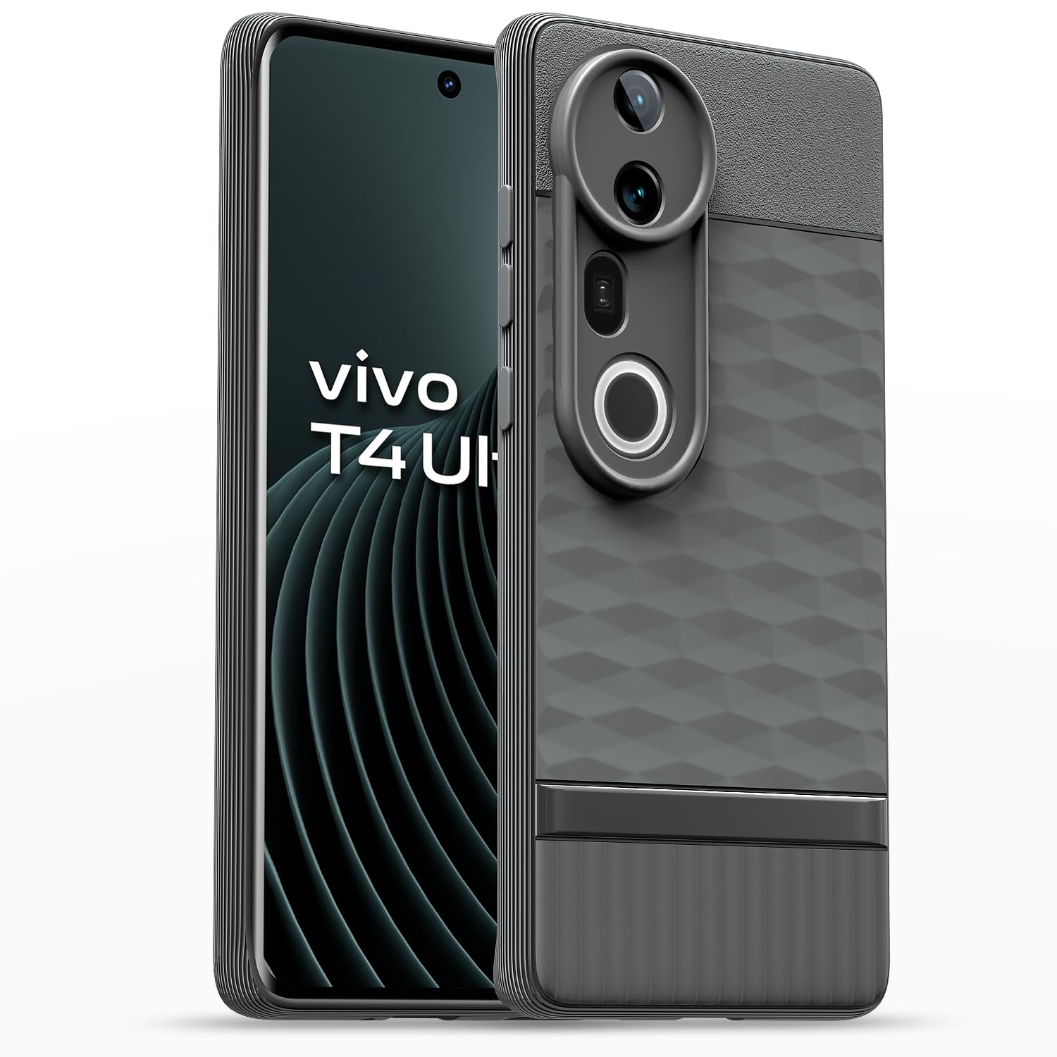 Pikkme Vivo T4 Ultra 5G Shockproof Soft Flexible Gencase Back Cover (Grey)