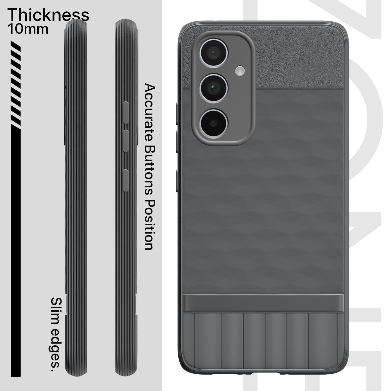 Pikkme Samsung Galaxy A35 5G Gencase Back Cover (Grey)
