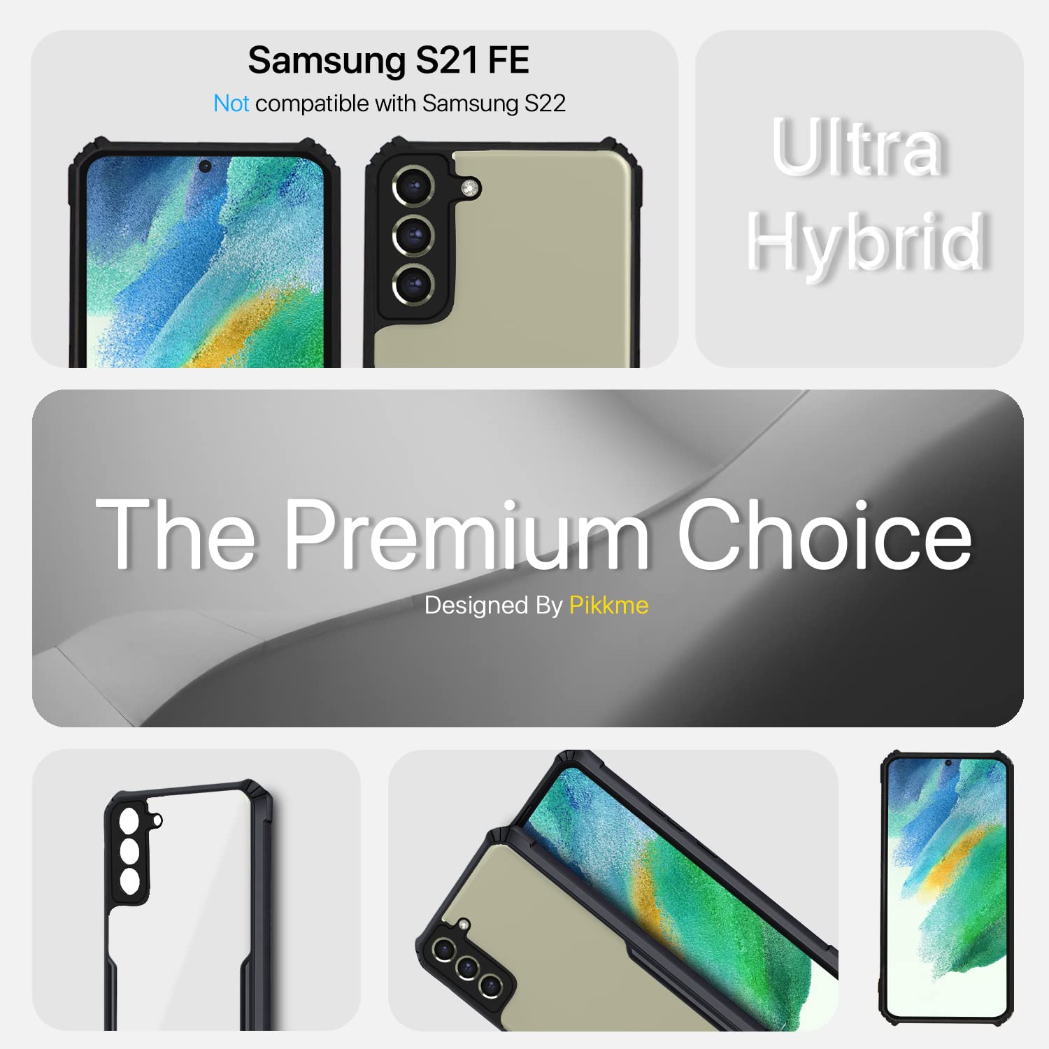 Samsung S21 FE 5G mobile cover in black by Pikkme – photo 2