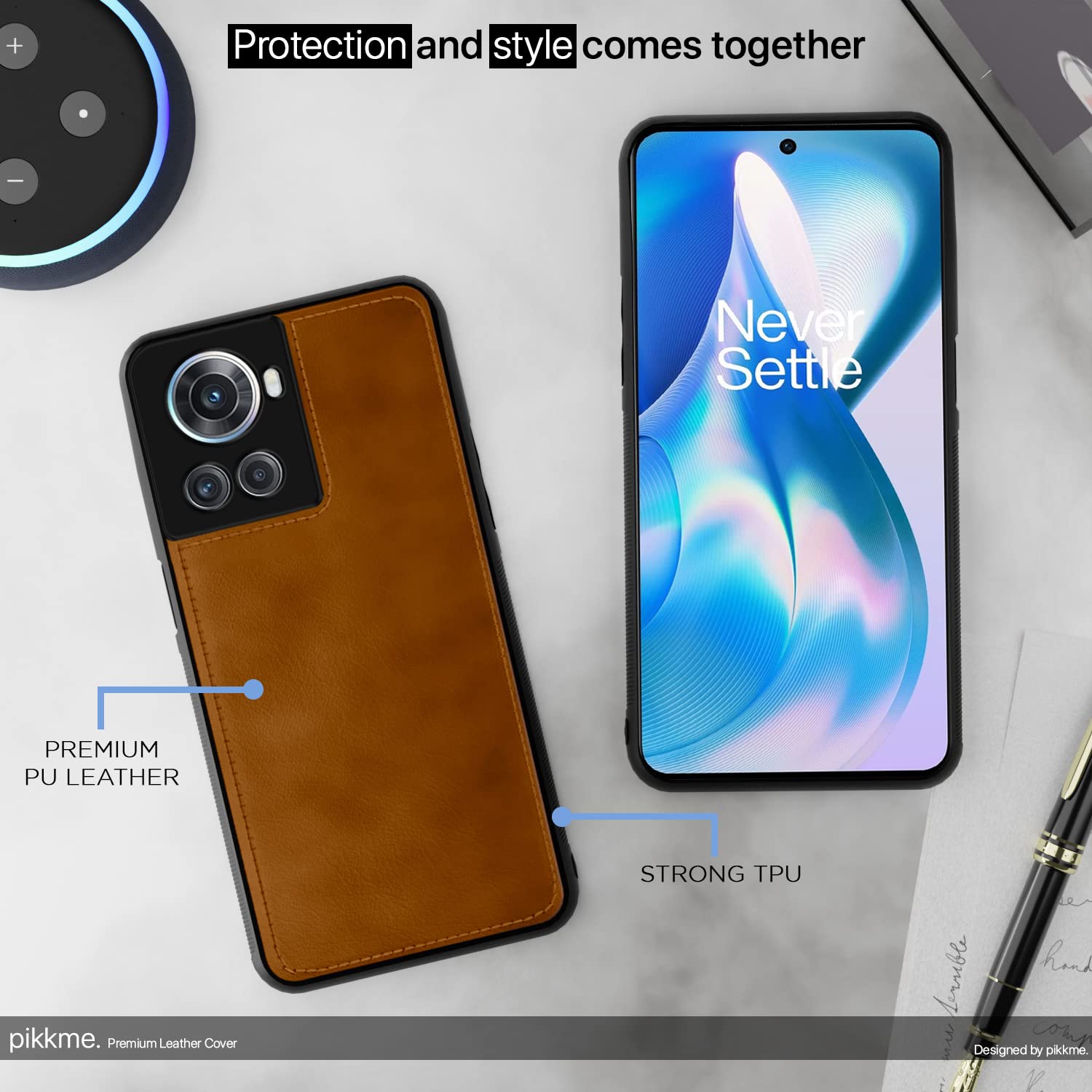 Pikkme OnePlus 10R 5G brown mobile back cover – photo 4