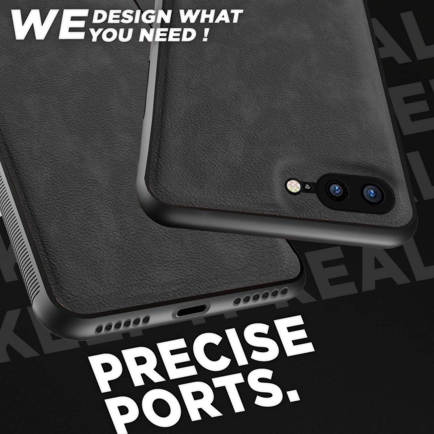 Pikkme iPhone 7 Plus/8 Plus Leather grey mobile cover – photo 3