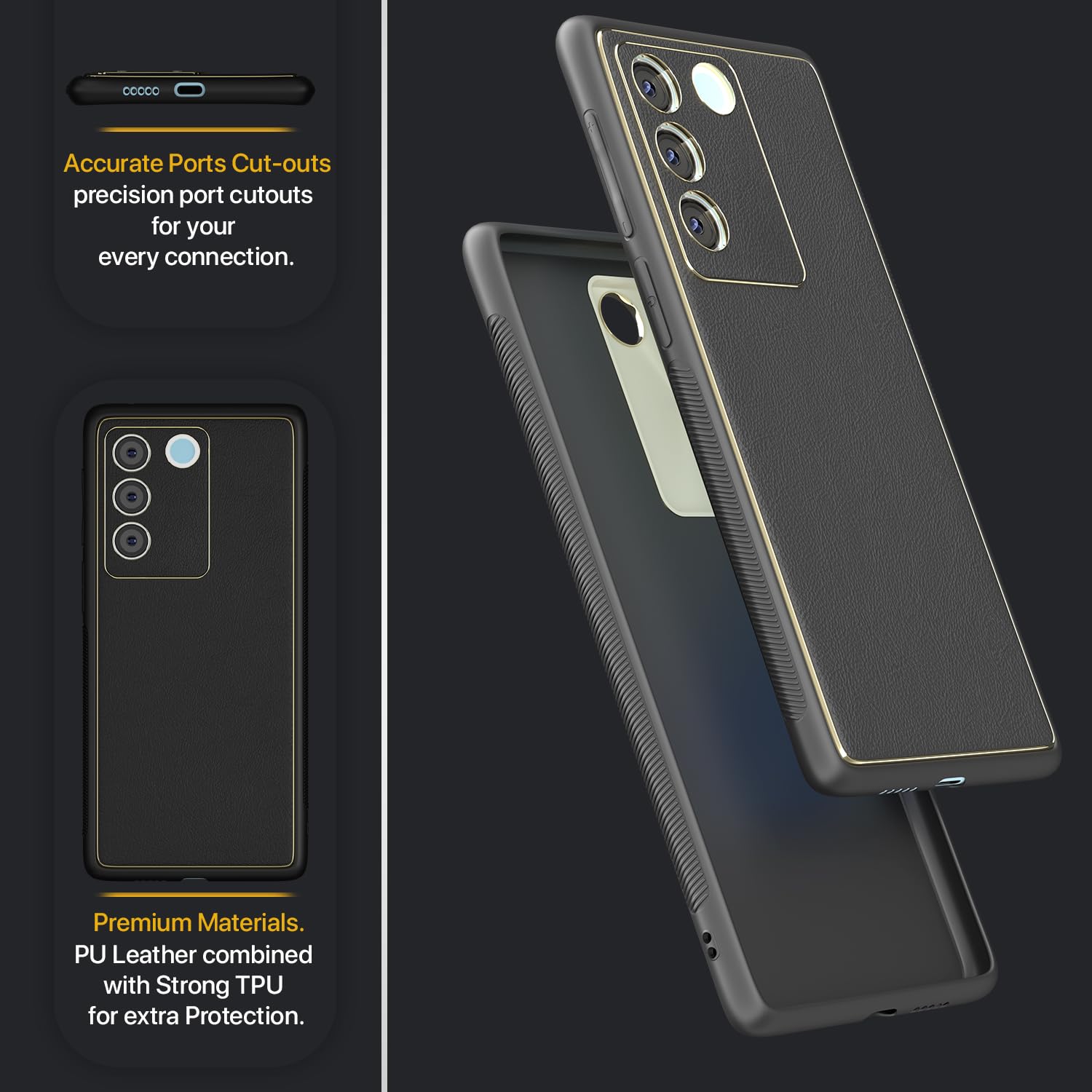 Vivo V27/V27 Pro 5G phone cover in black by Pikkme – photo 2