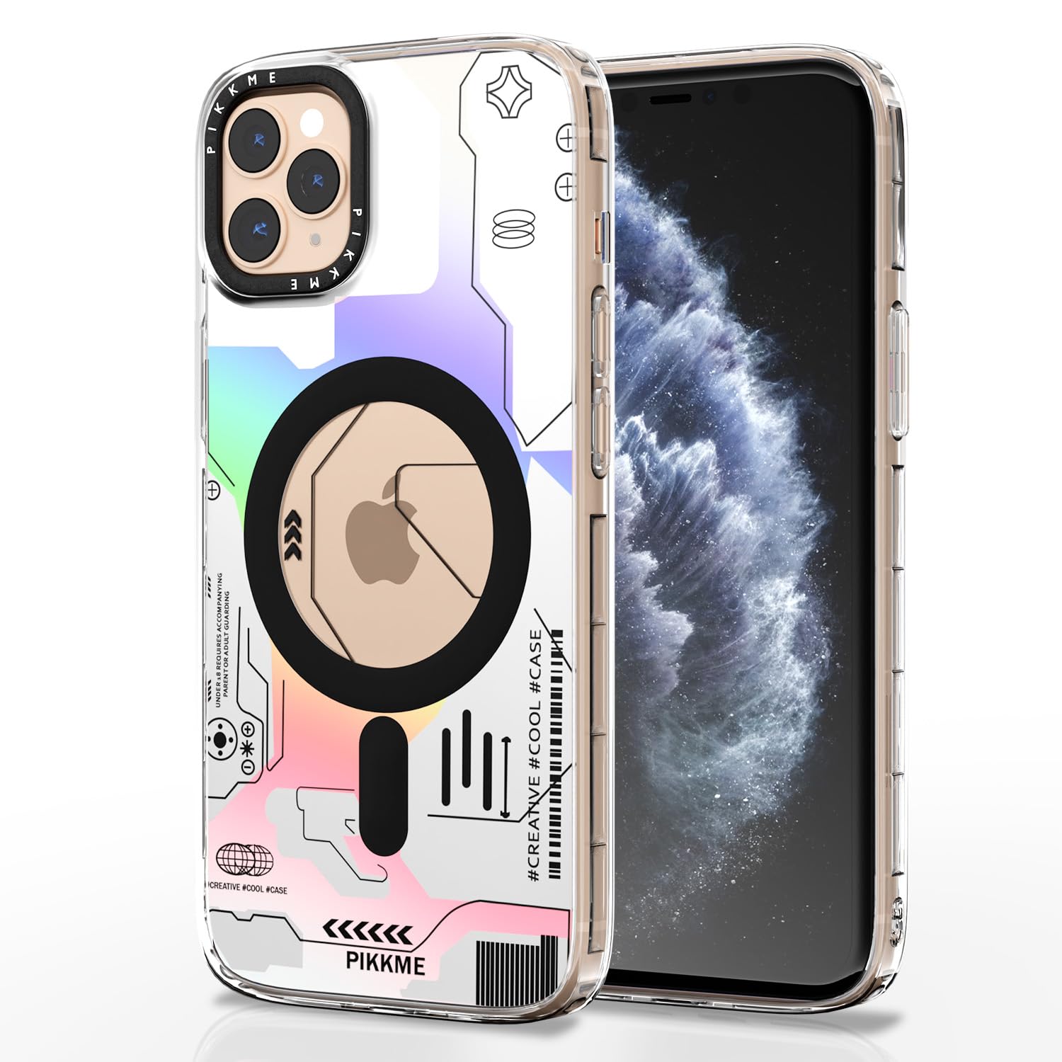 Pikkme iPhone 11 Pro Max Printmagsafe Back Cover (White)