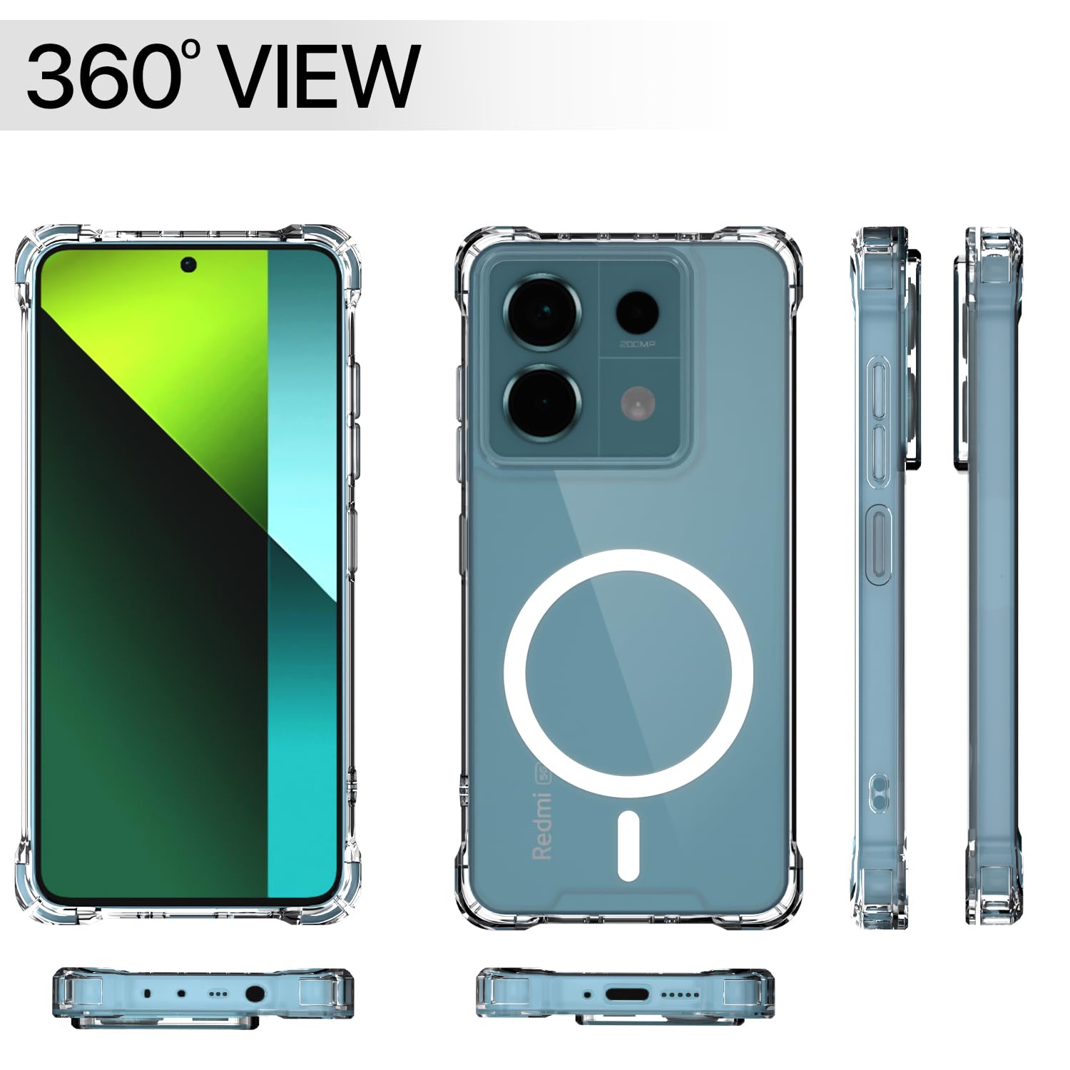 Transparent mag-safe MagSafe mobile back cover for Redmi Note 13 Pro/Poco X6 5G – Pikkme – photo 7