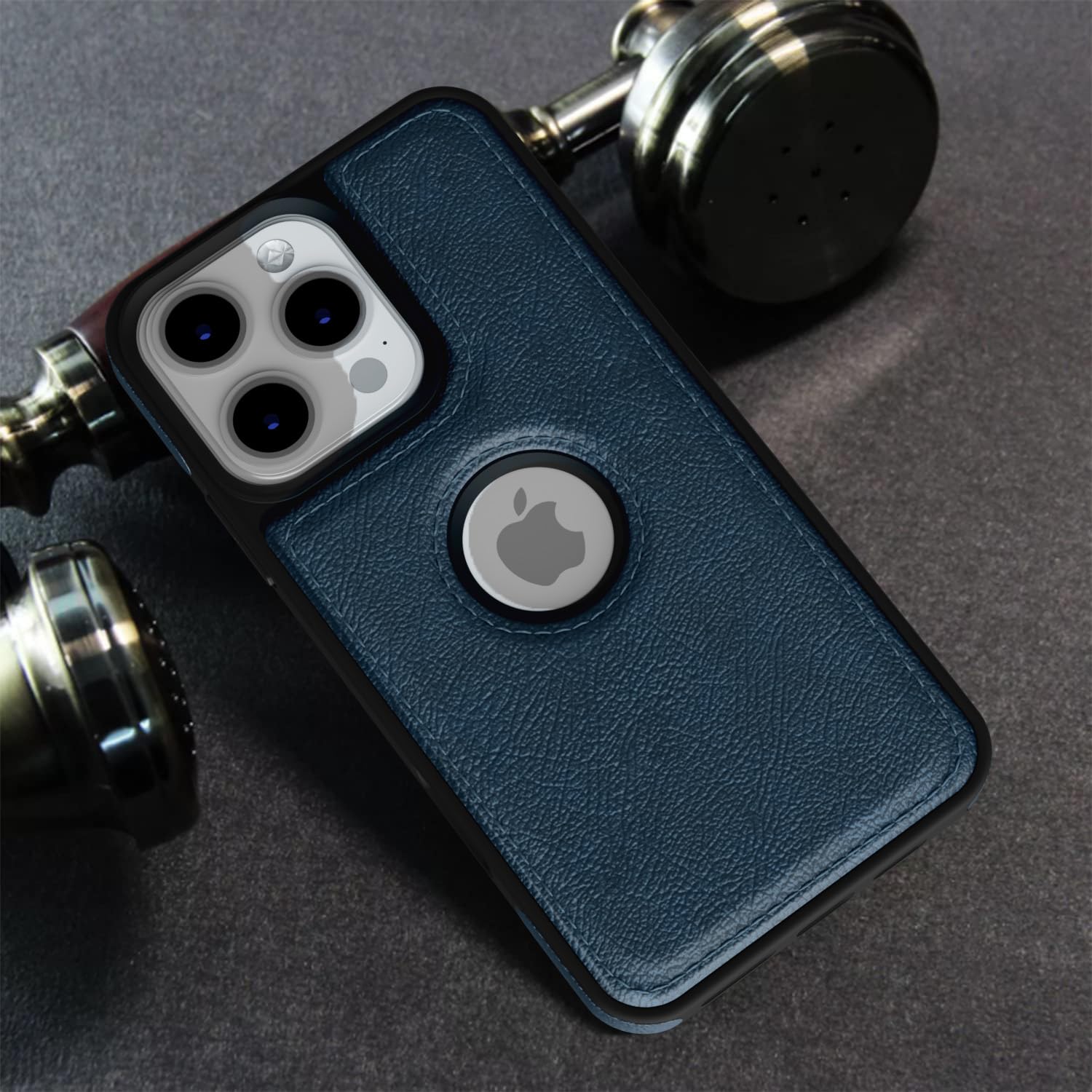 Pikkme iPhone 16 Pro Flexible Pu Leather Back Case | Blue