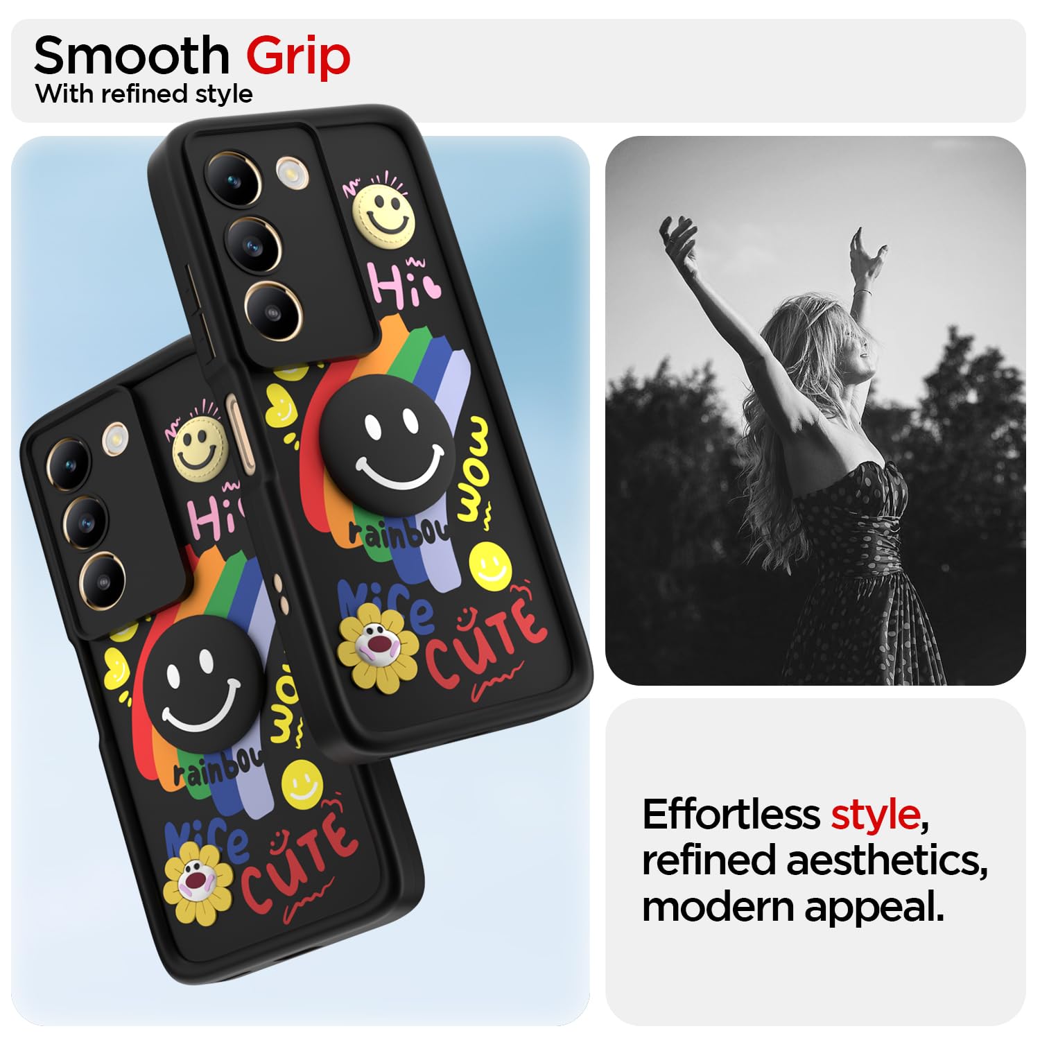 Pikkme black mobile back cover for Vivo Y200e/T3 5G – photo 2