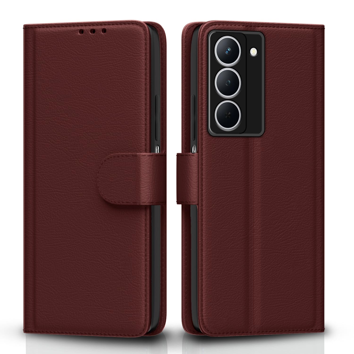 Pikkme brown Wallet wallet flip cover for Realme Narzo 80x/P3x/14X 5G