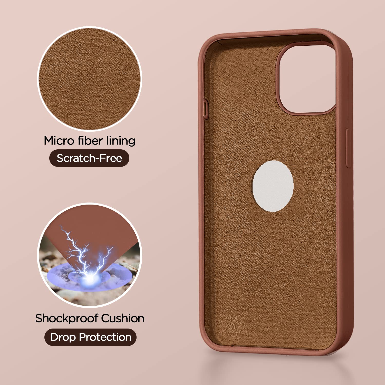 iPhone 13 Mini phone cover in brown by Pikkme – photo 4