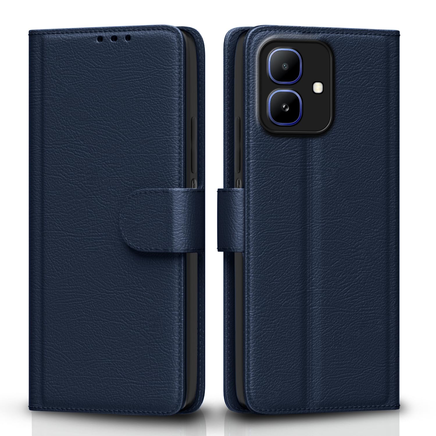 Infinix Smart 20 Wallet mobile flip cover in blue by Pikkme