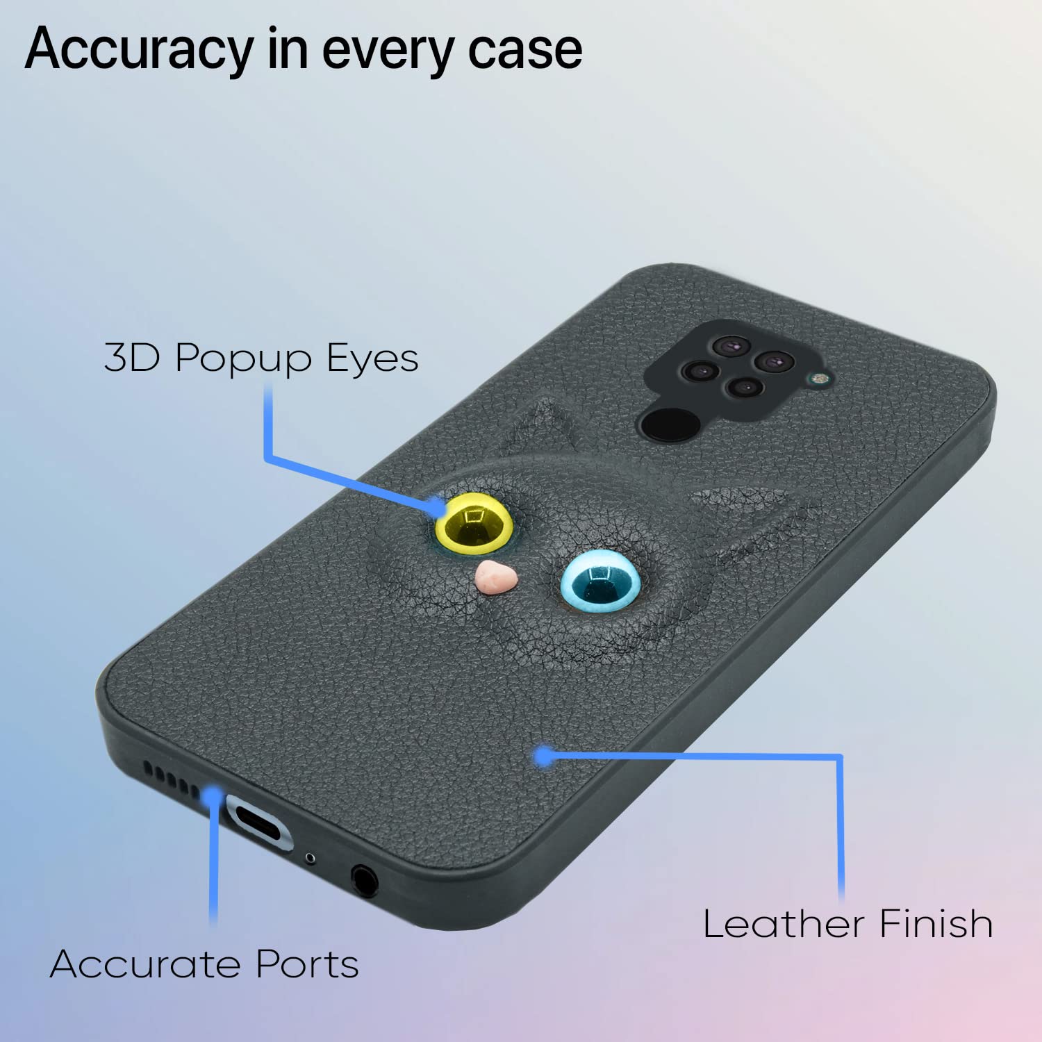 Pikkme black mobile back cover for Redmi Note 9 – photo 4