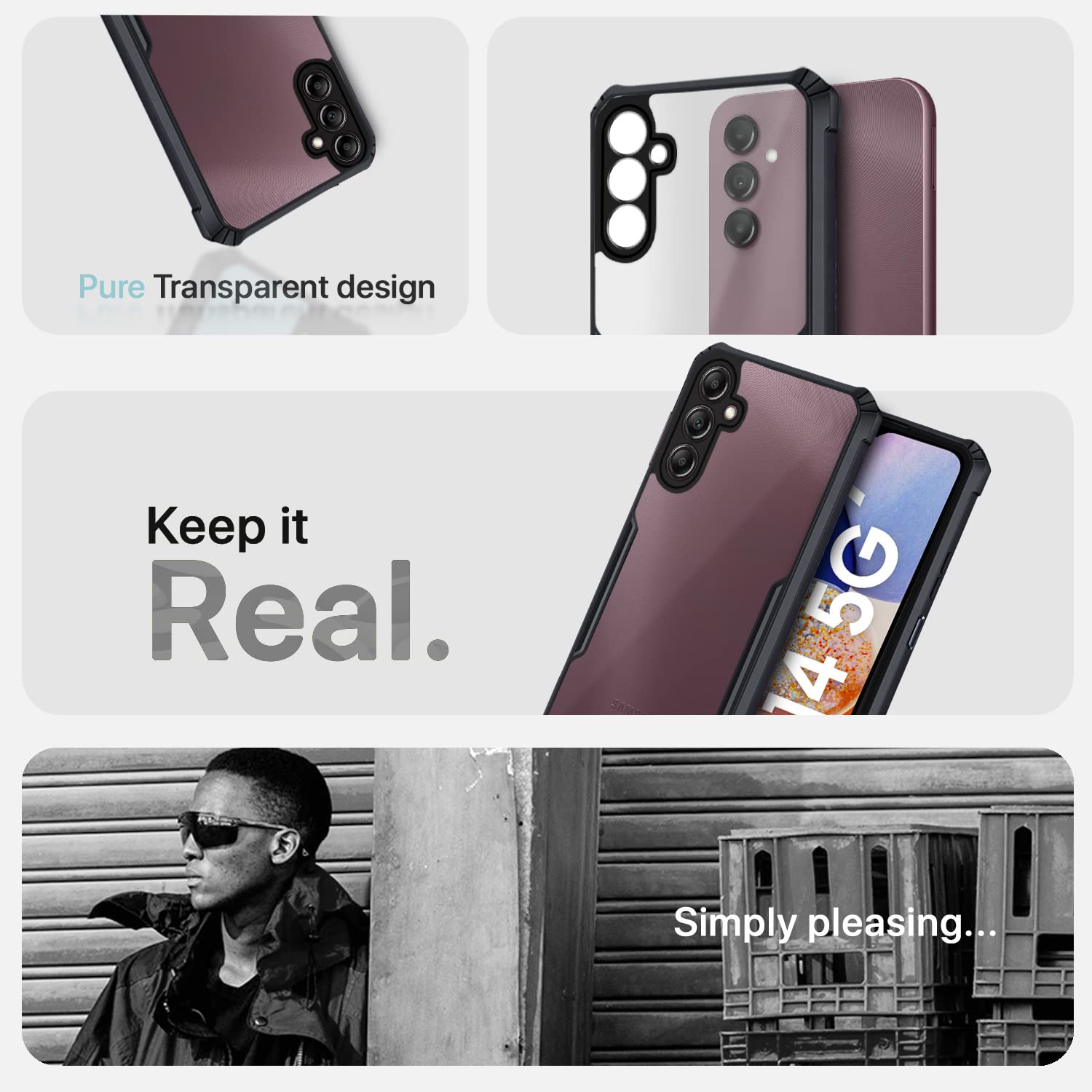 Pikkme Samsung Galaxy A14 4G / A14 5G Eagle Back Cover (Black)