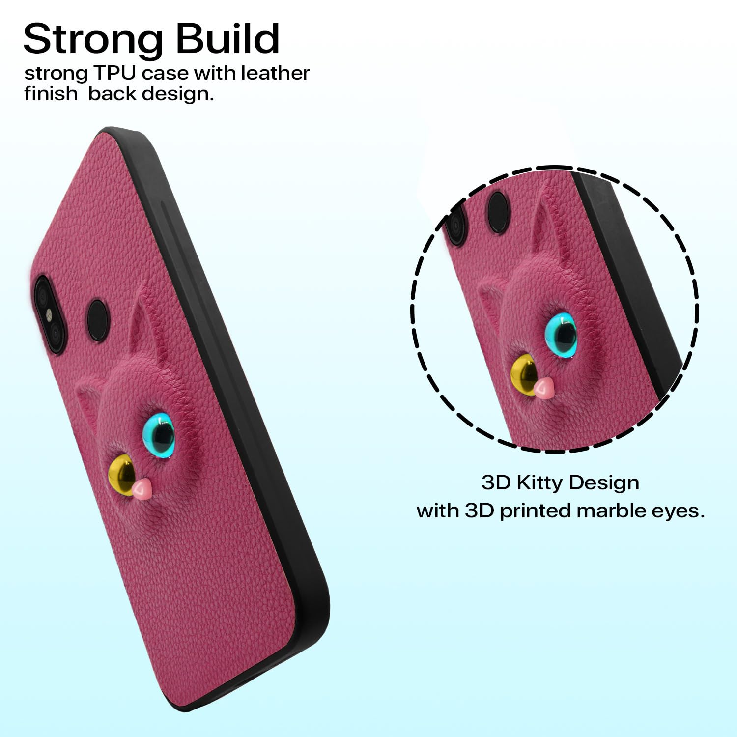 Pink Cat phone cover for Redmi Note 5 Pro – Pikkme – photo 3