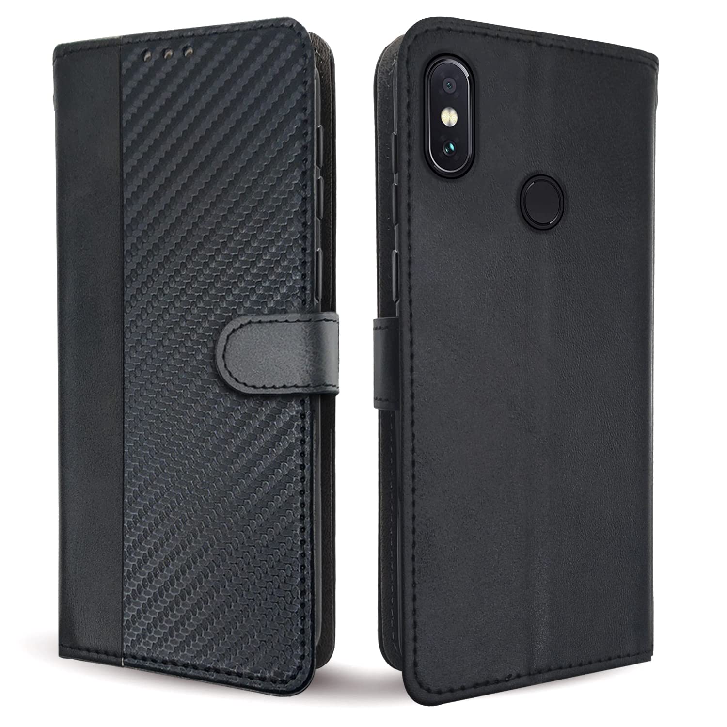 Redmi Note 5 Pro flip case in black by Pikkme
