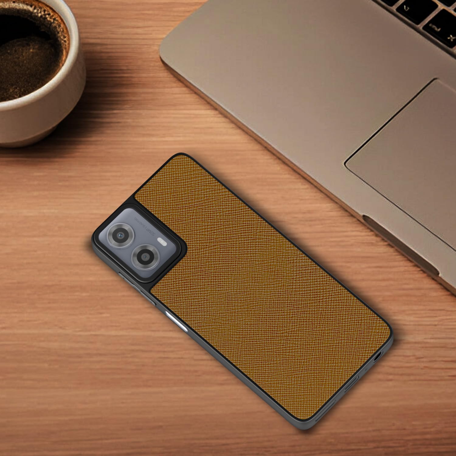 Pikkme tan Leatherback back cover for Moto G34/G45 5G – photo 4
