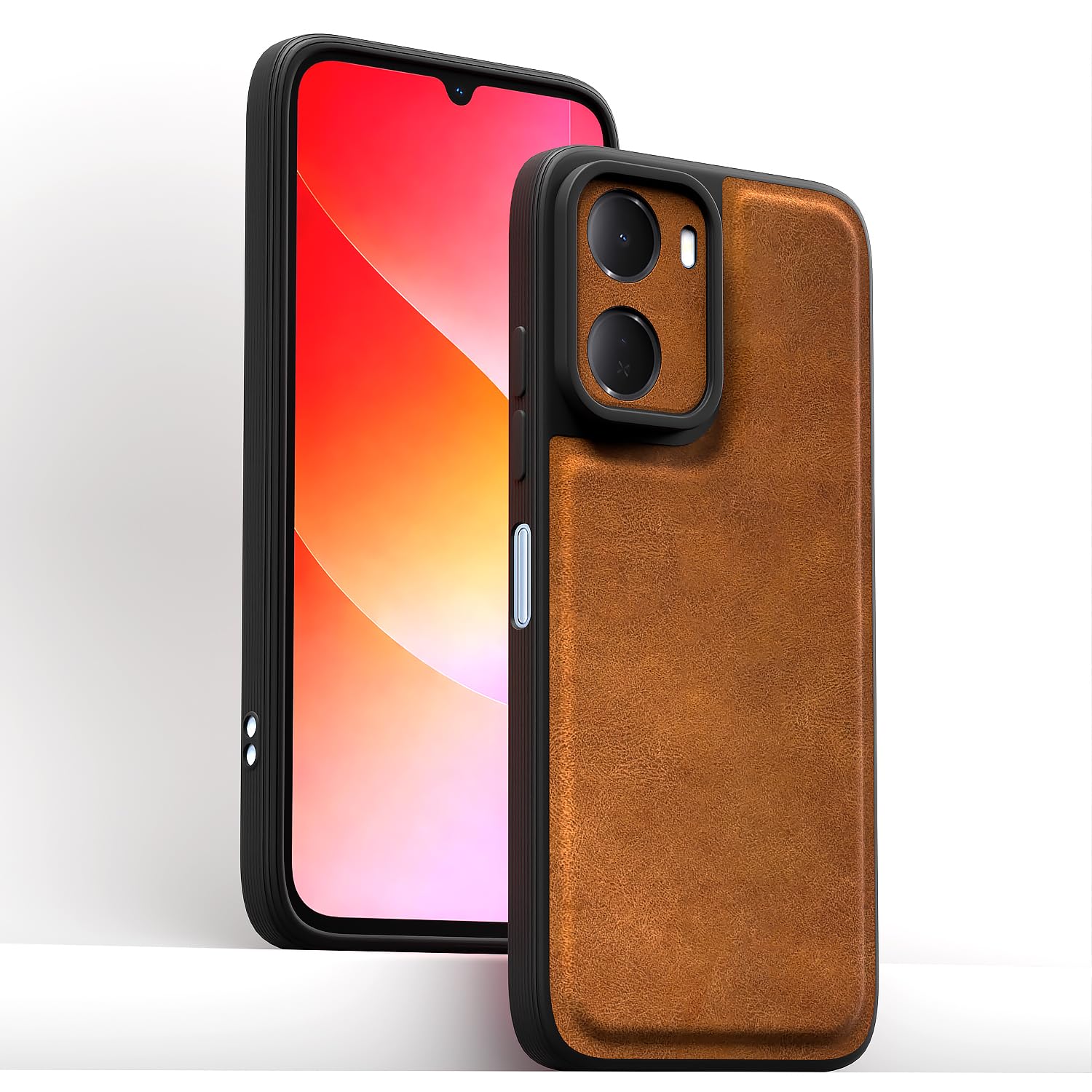 Pikkme brown Leather phone cover for Redmi 15A 5G – photo 2