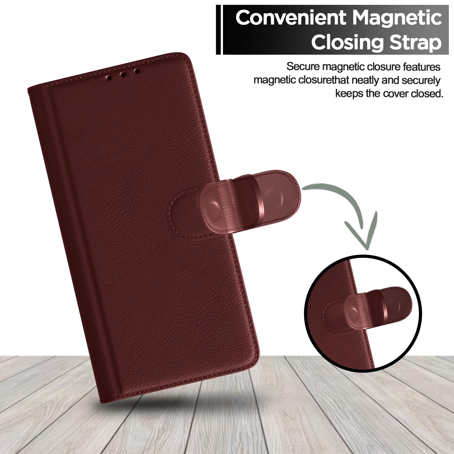 Pikkme Redmi 13C 5G Wallet brown mobile flip cover – photo 6