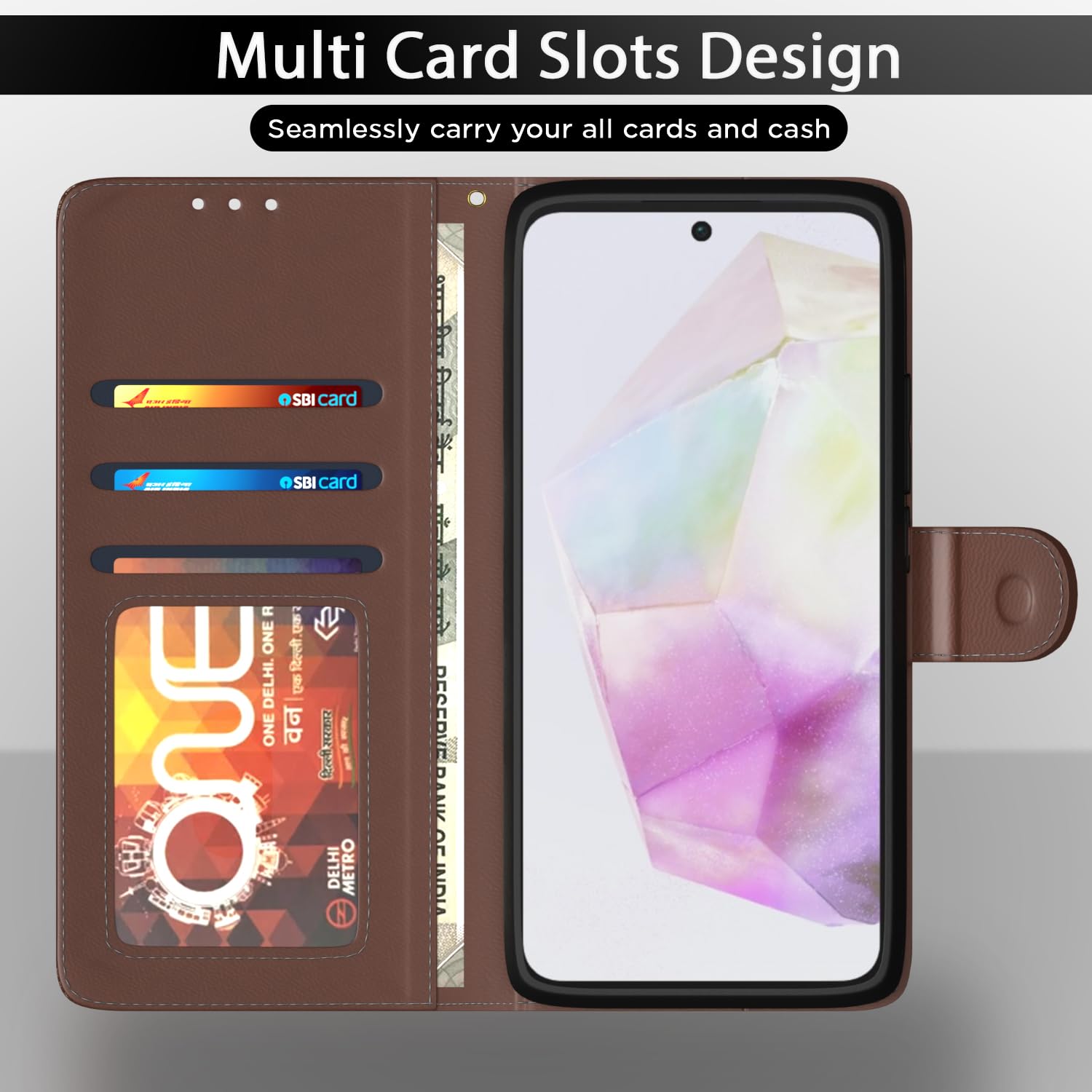 Pikkme Samsung A35 5G tan flip cover – photo 5