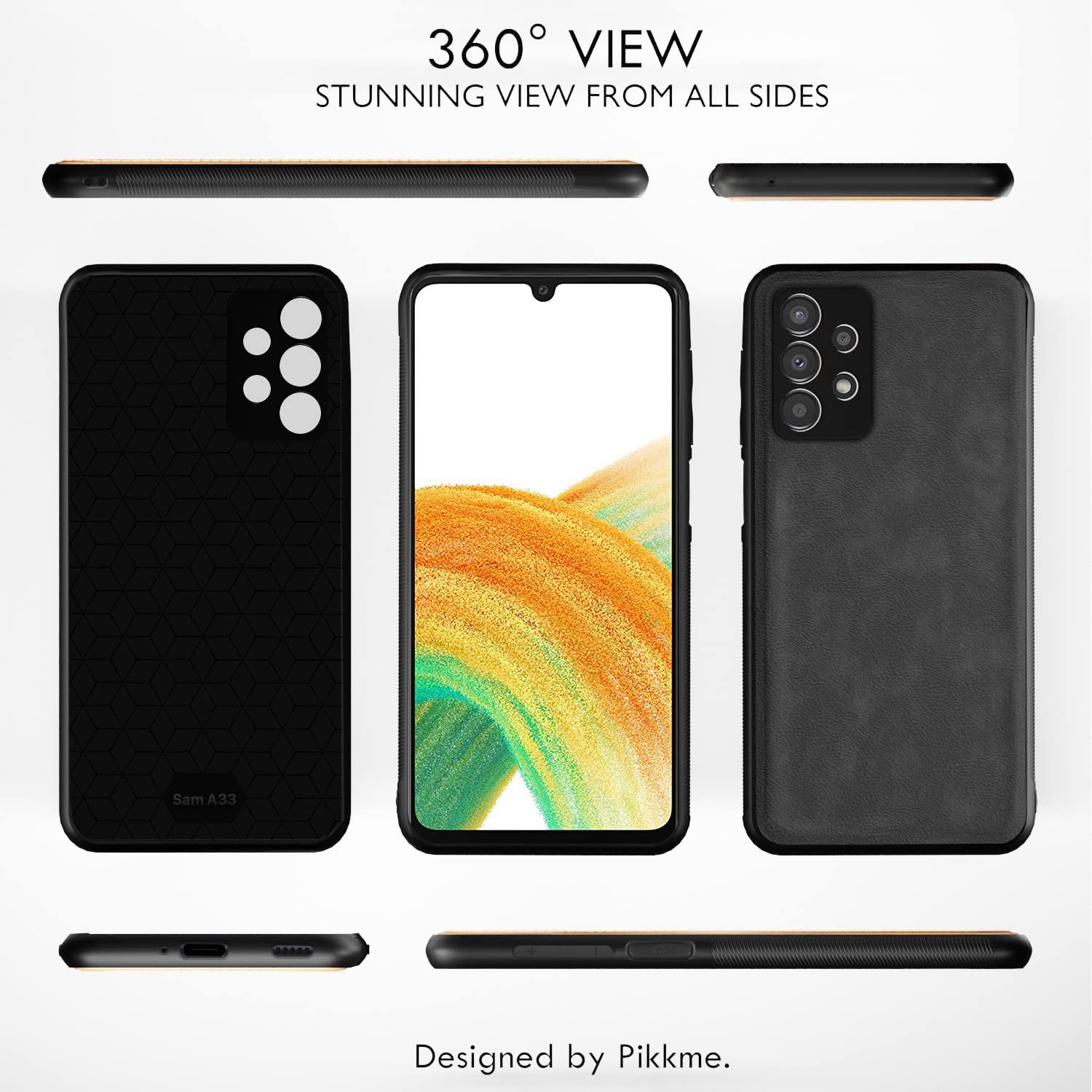 Grey Leather mobile back cover for Samsung A33 5G – Pikkme – photo 3