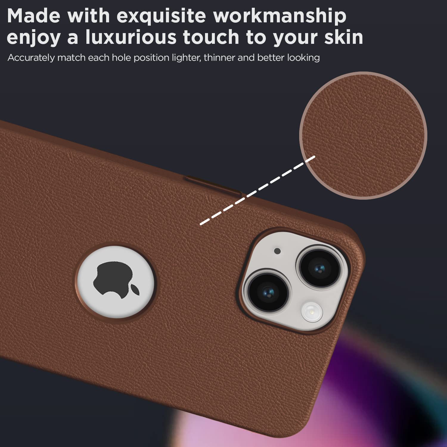 Umber Leather back cover for iPhone 13 – Pikkme – photo 7
