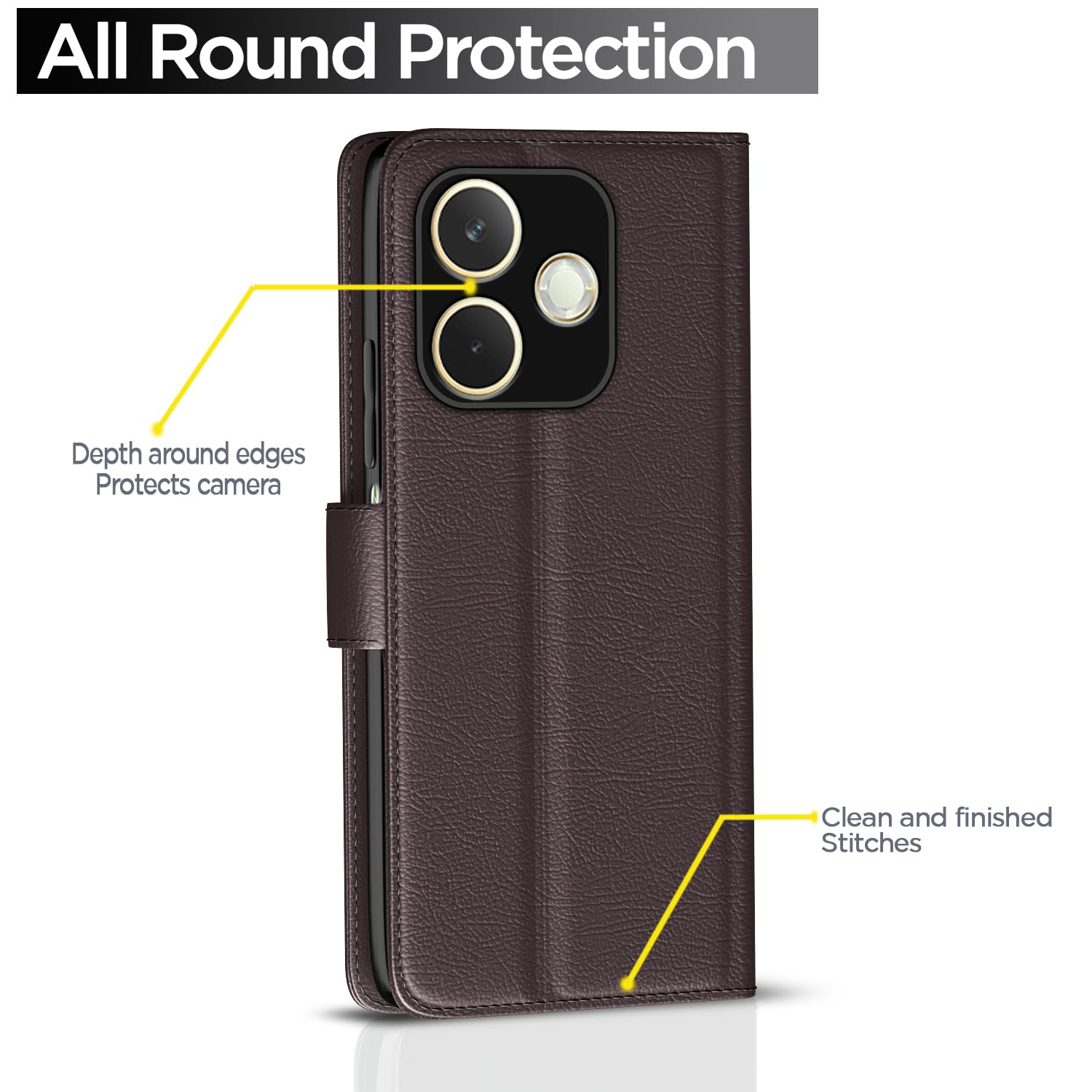 Pikkme Oppo A5 Pro 5G Vintage Flip Cover - Coffee