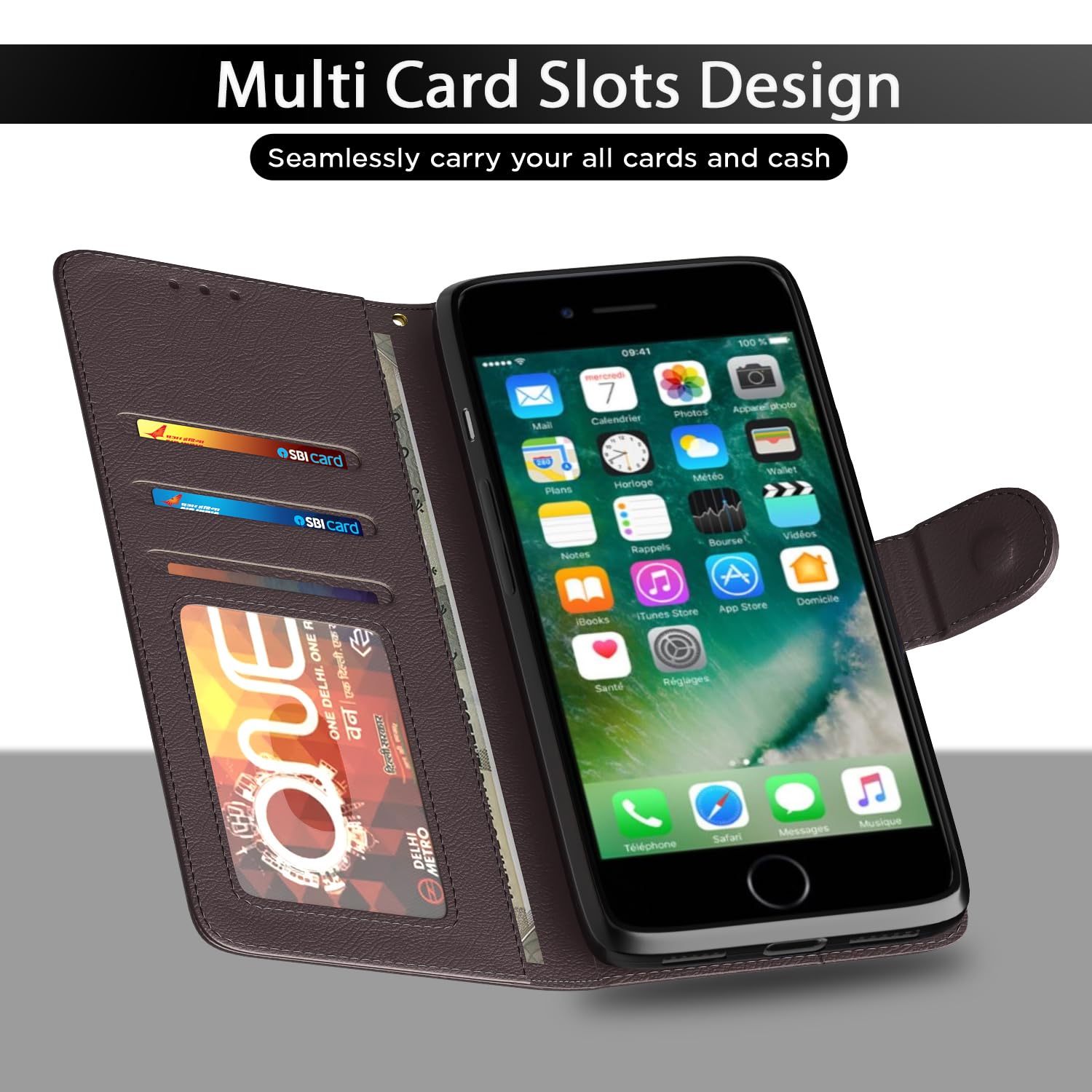 Coffee Wallet mobile flip cover for iPhone 7/8 – Pikkme – photo 5