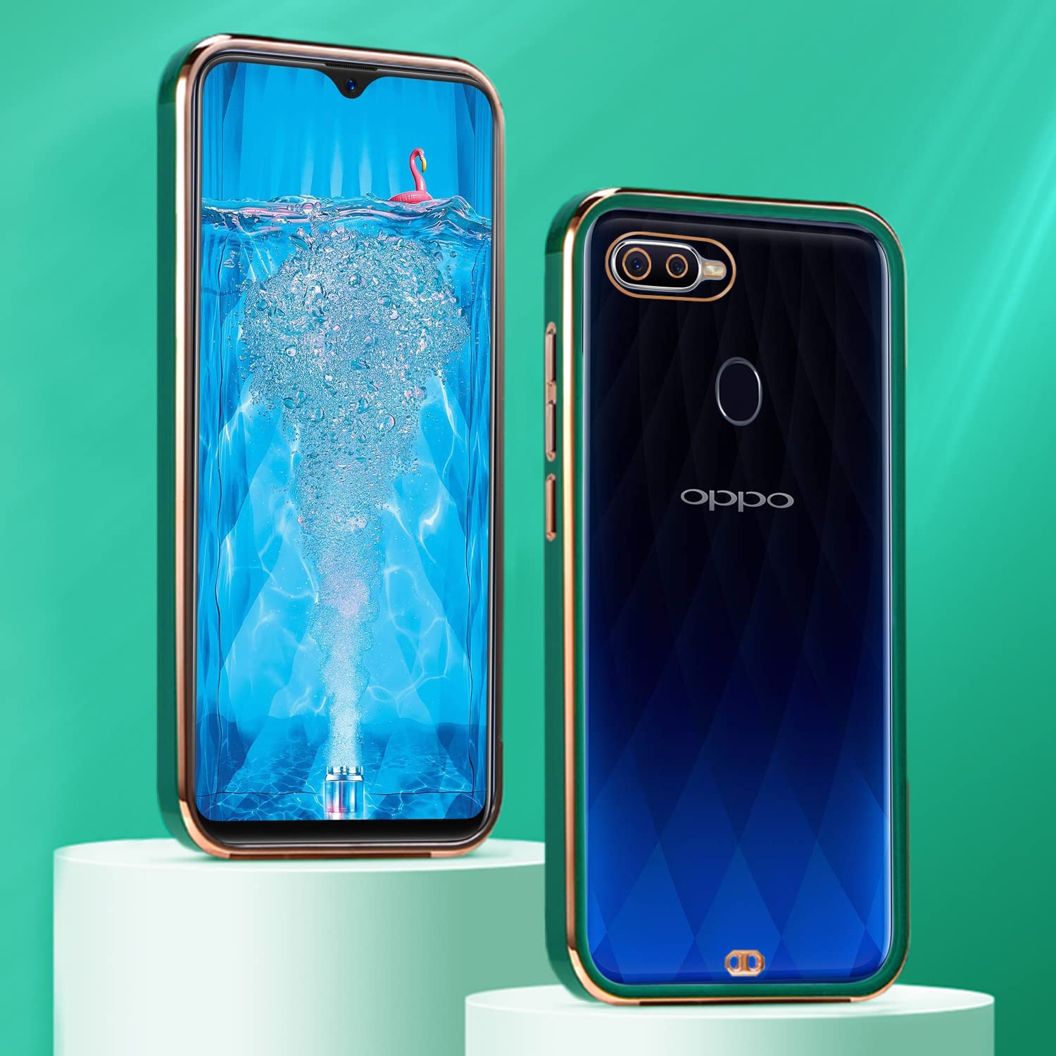 Pikkme Oppo F9 Pro Chrome green phone cover – photo 3