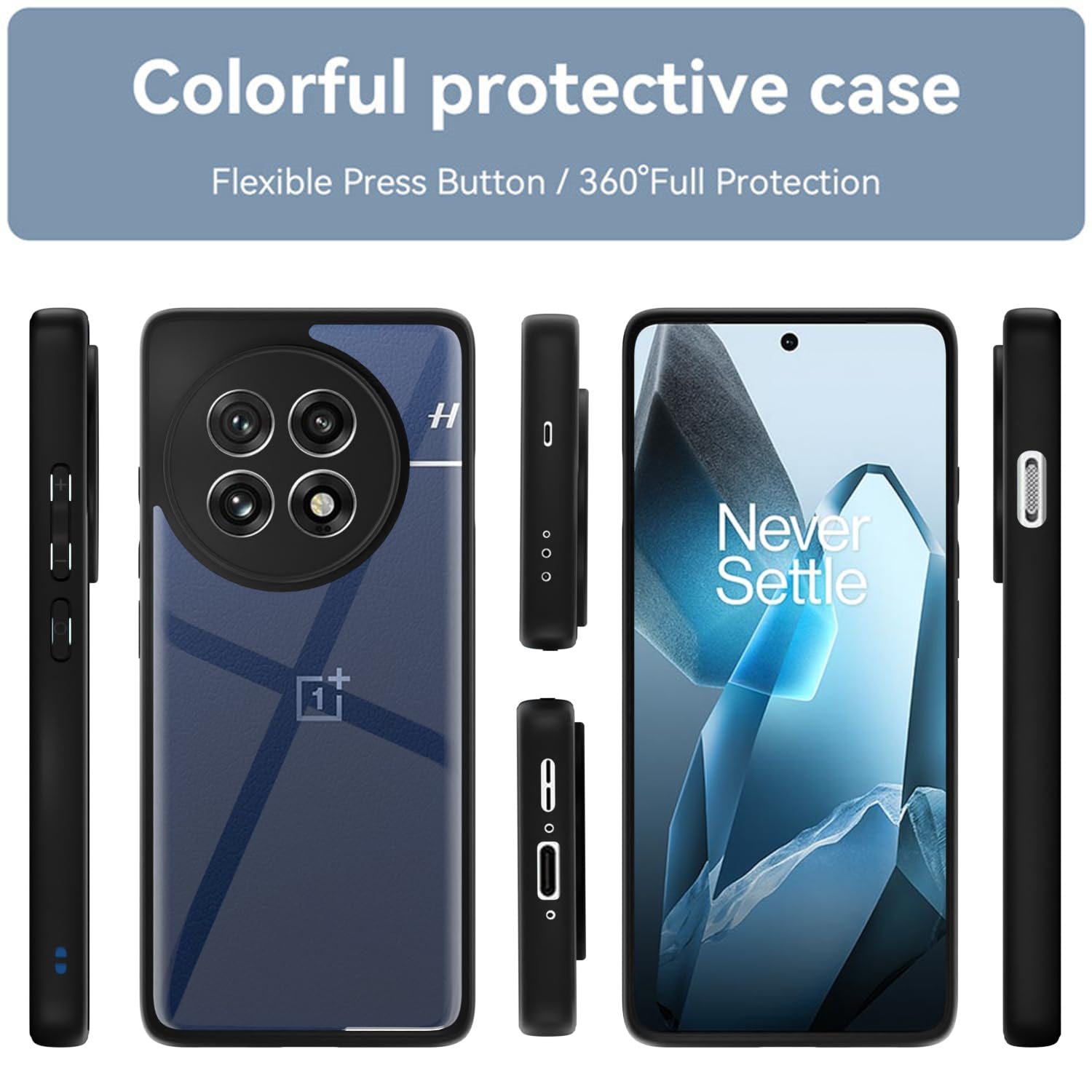 Pikkme black Hybrid mobile back cover for OnePlus 13 5G – photo 2