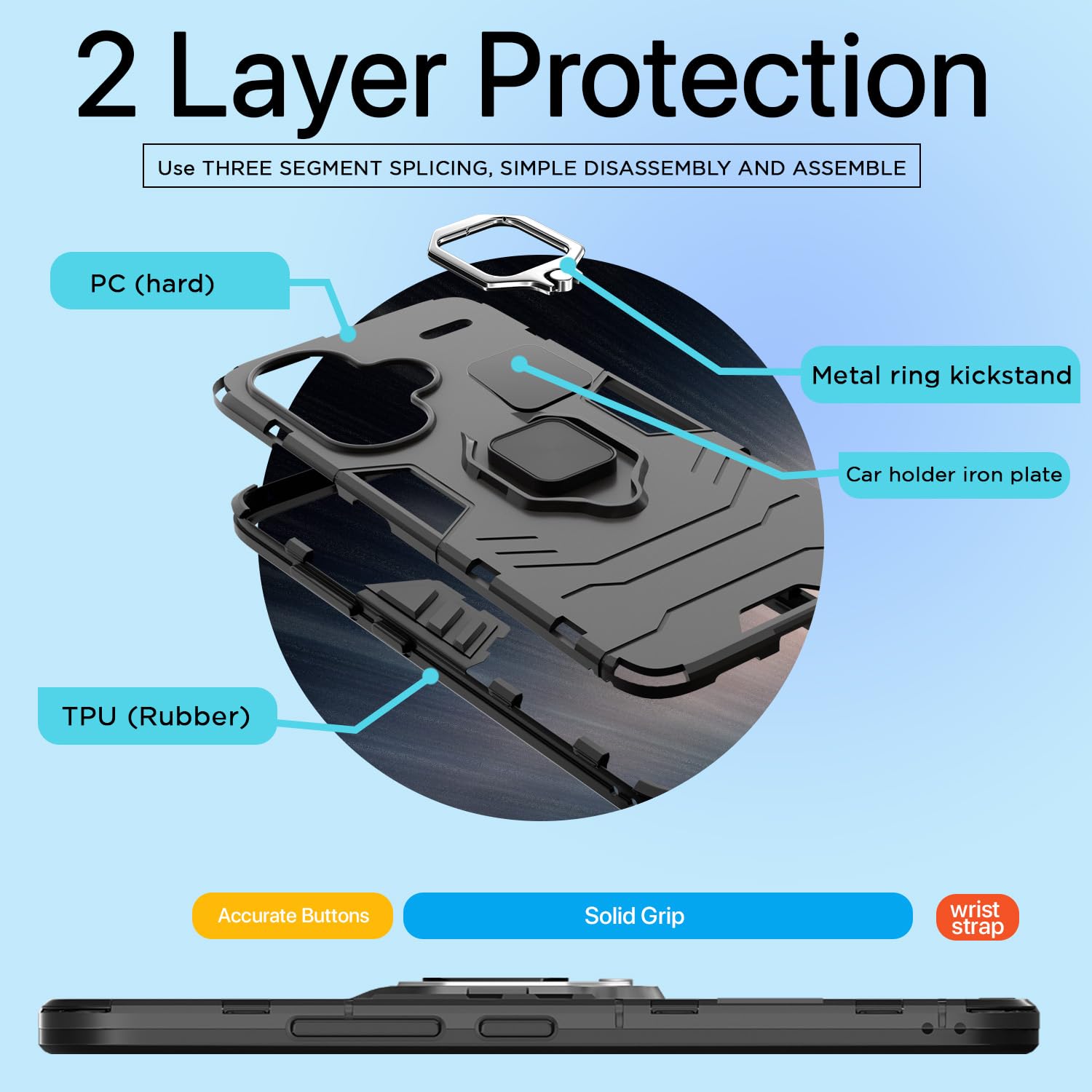 Pikkme black phone cover for Redmi Note 13 Pro Plus 5G – photo 4