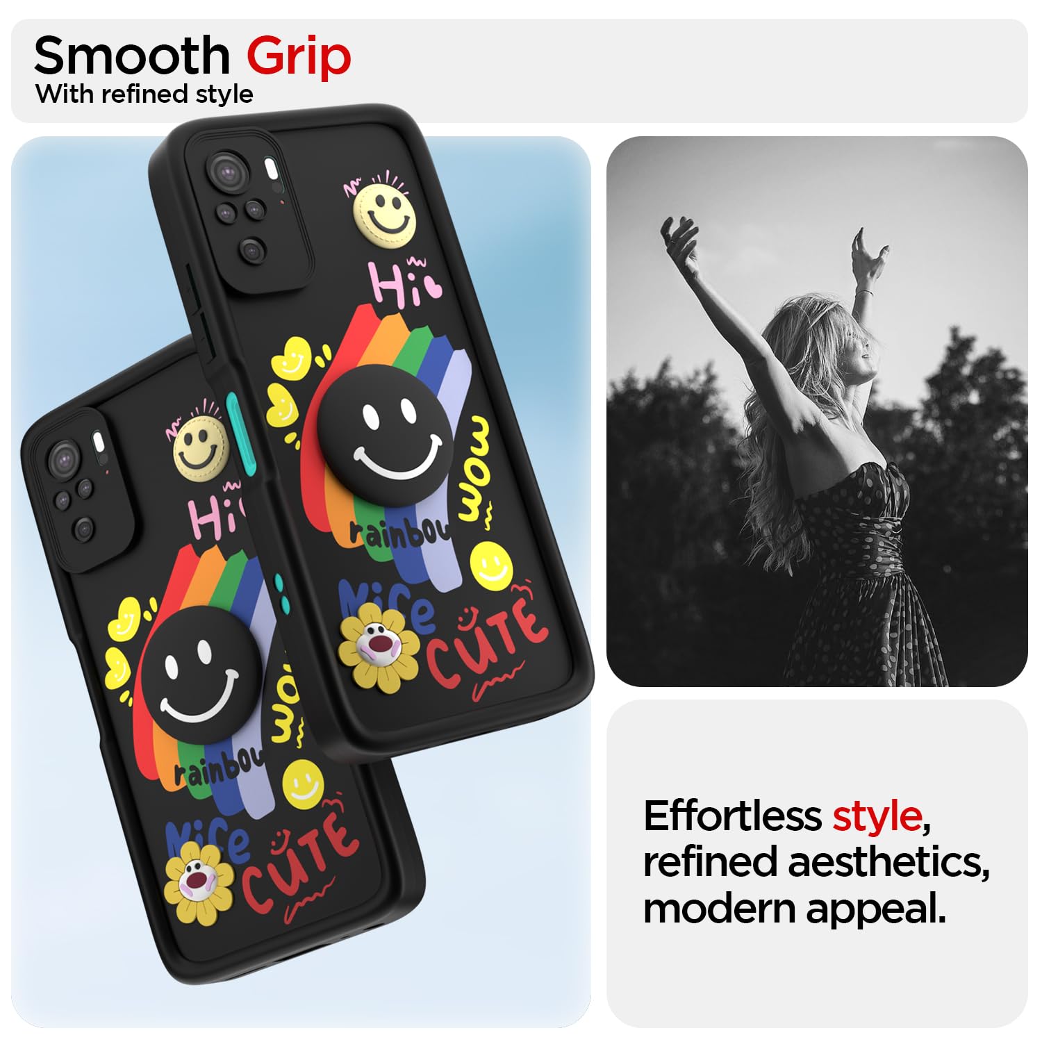 Pikkme Redmi Note 10/Note 10s/Note 11 SE black mobile cover – photo 2