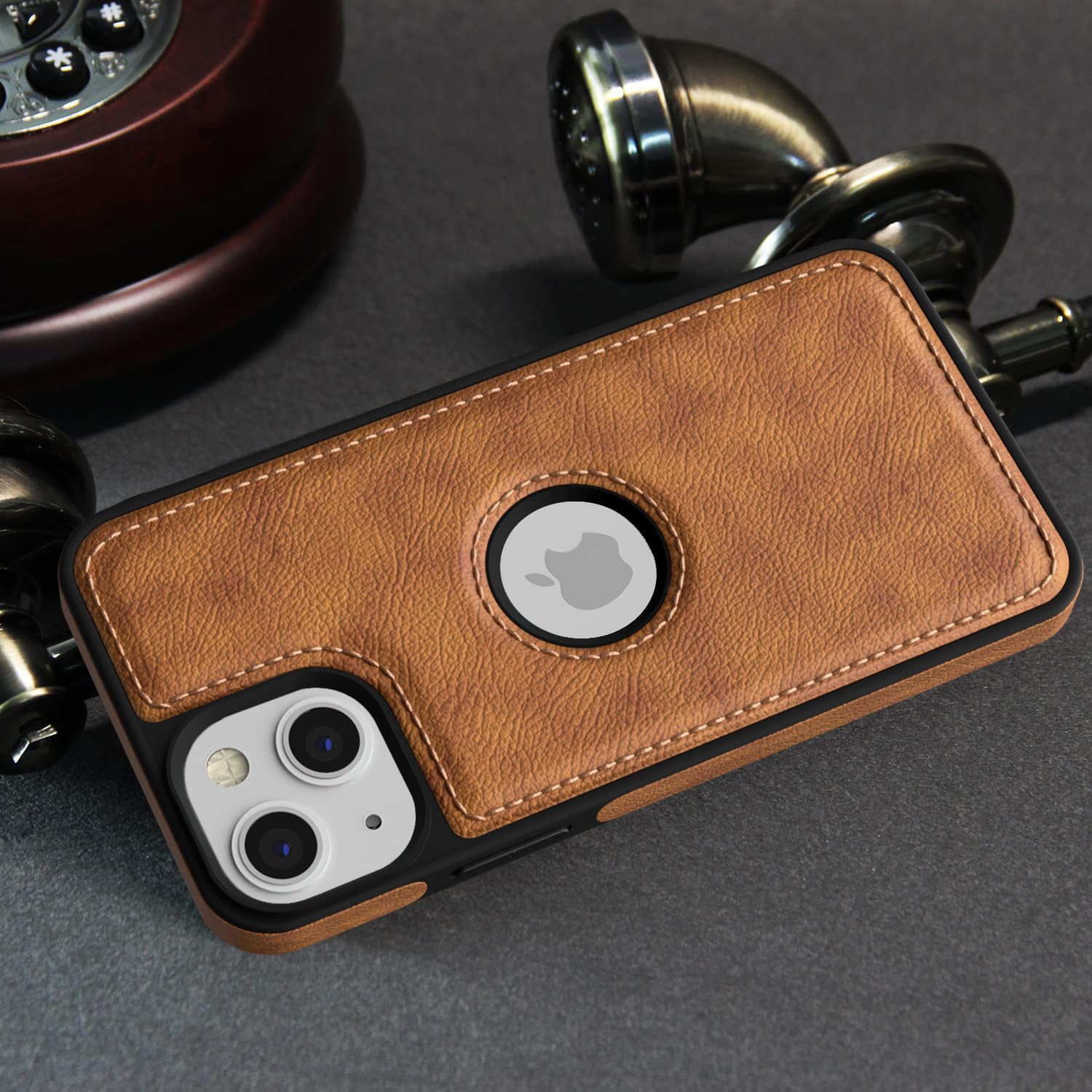 Pikkme iPhone 14 Flexible Pu Leather Back Case | Brown