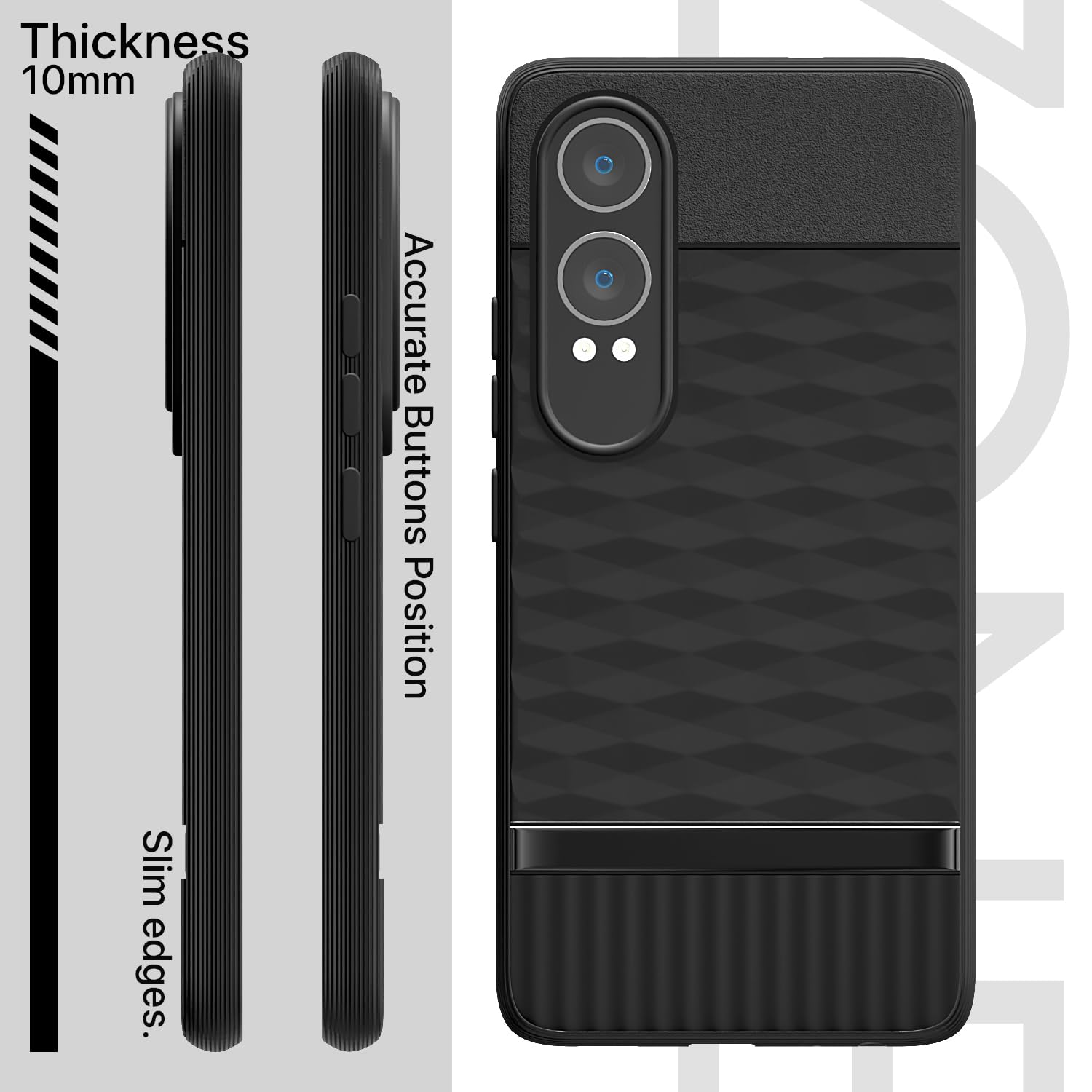 Pikkme OnePlus Nord Ce 4 Lite 5G Gencase Back Cover (Black)