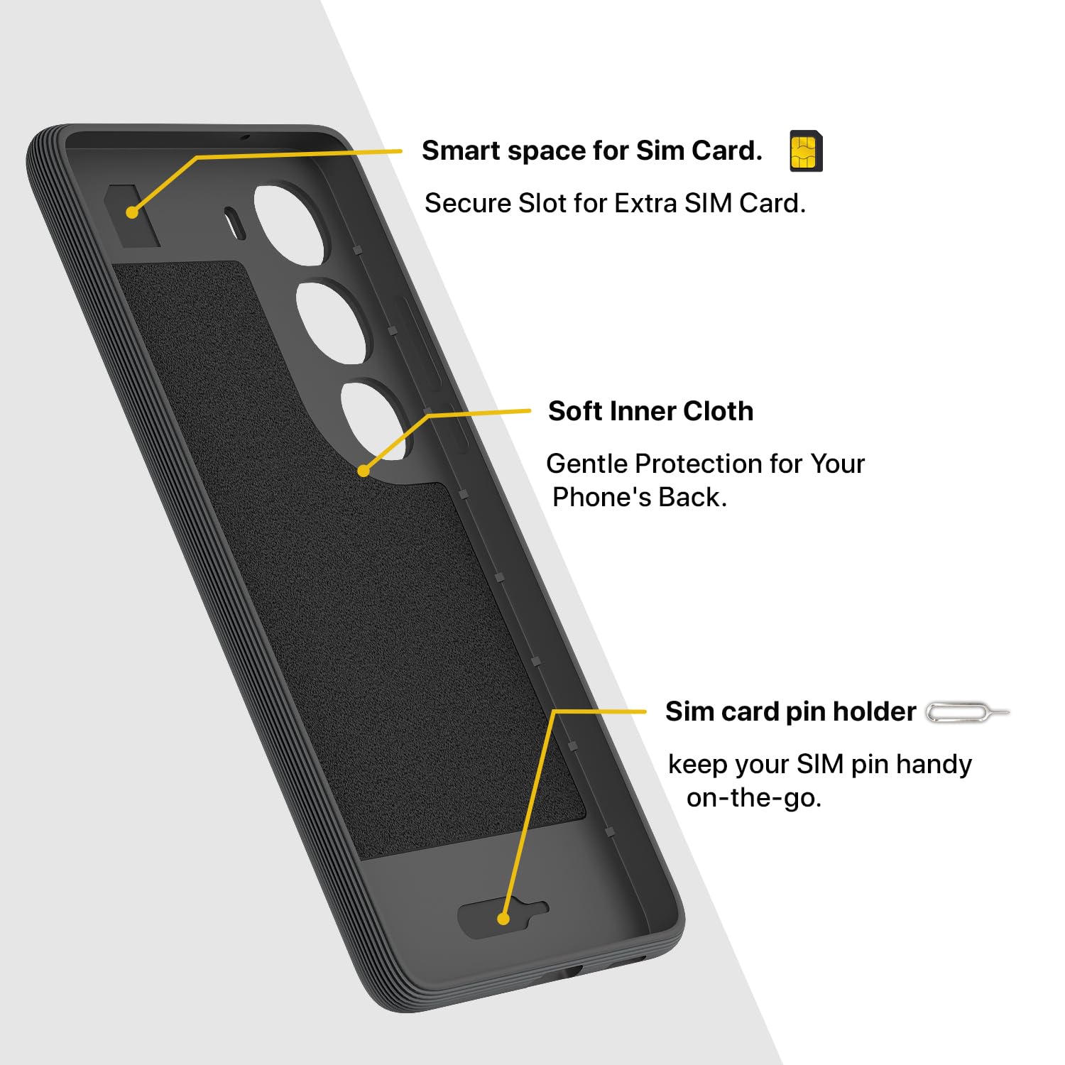 Pikkme Vivo Y300 5G Gencase Back Cover (Grey)