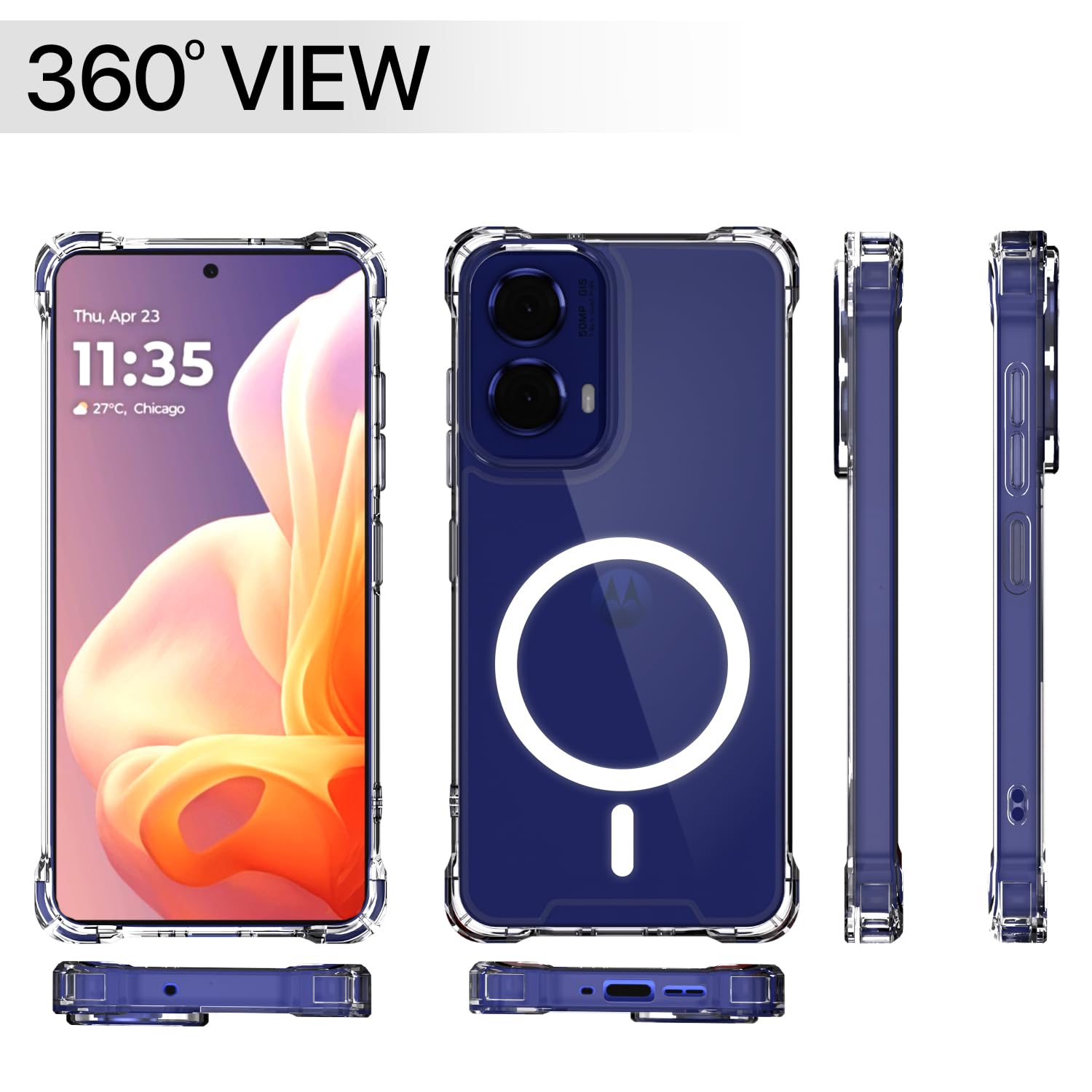 Transparent mag-safe mobile back cover for Moto G85 5G – Pikkme – photo 7