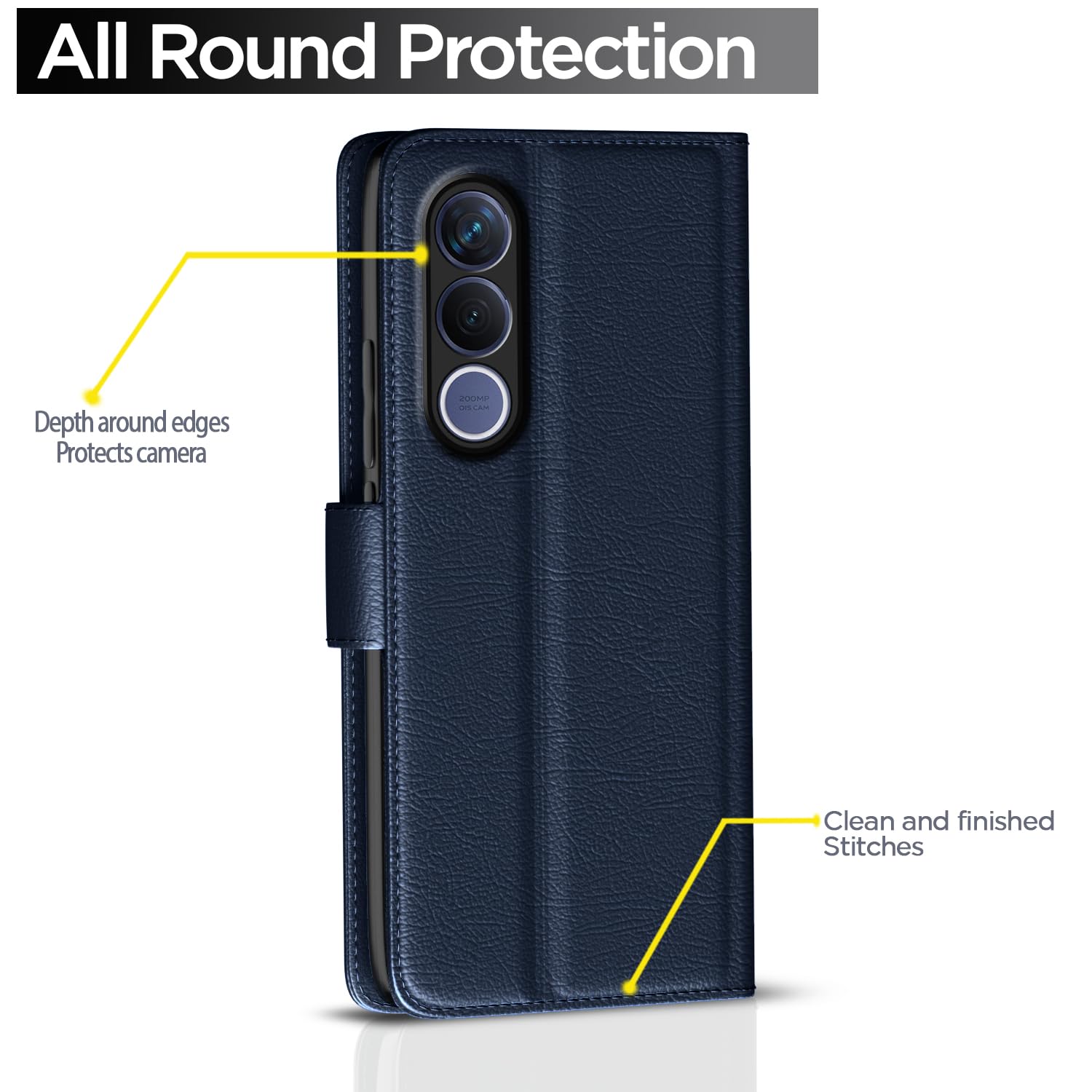 Pikkme blue flip cover for Vivo V70 FE 5G – photo 4