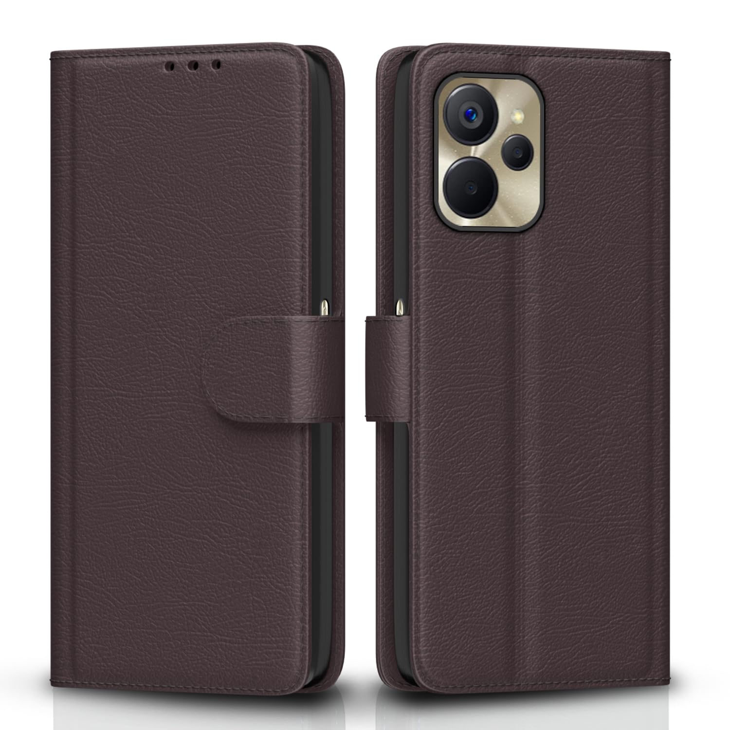 Pikkme Realme 9i 5G Vintage Flip Cover (Coffee)