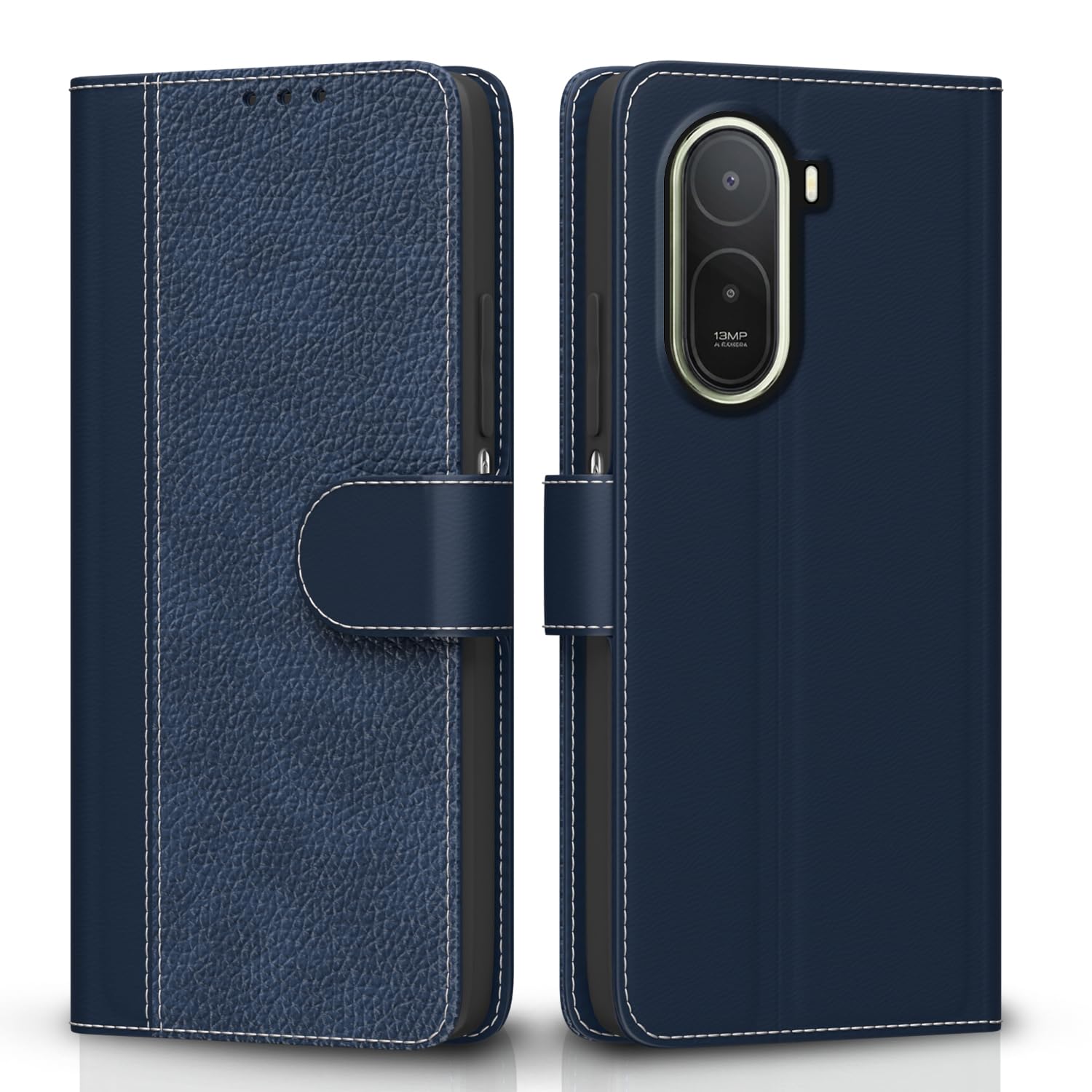 Pikkme blue Wallet flip cover for Redmi A7 Pro/Poco C85x 5G