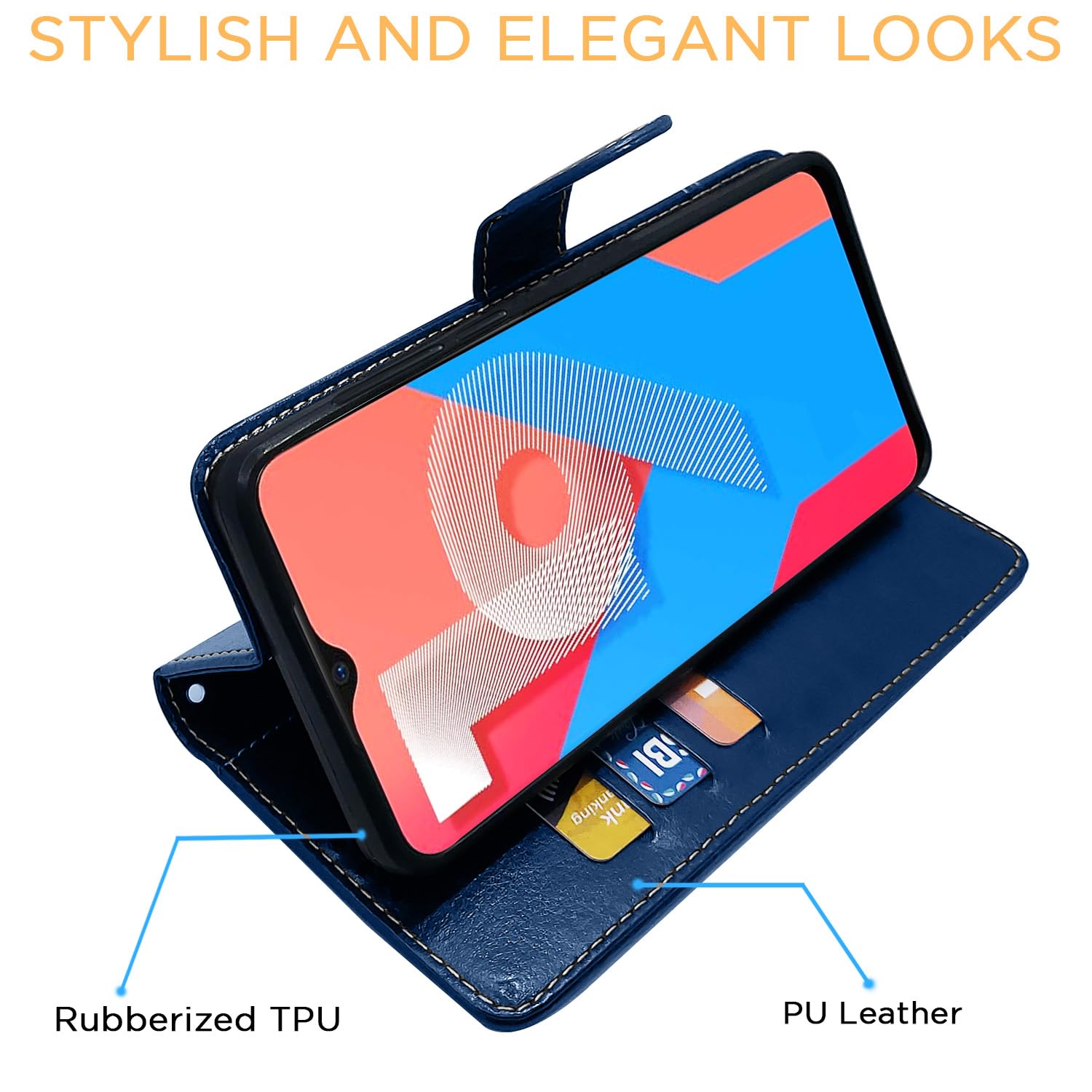 Pikkme Vivo U20/Y19 blue & brown flip cover – photo 5