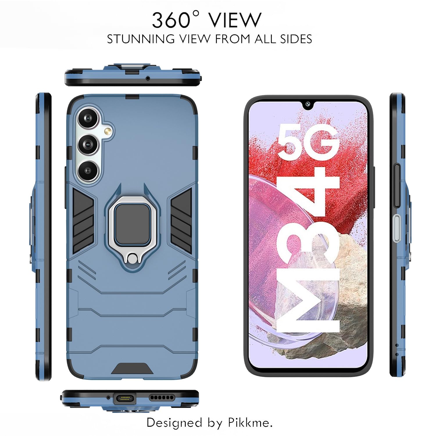 Pikkme Samsung M34/F34 5G D5 Tough Armor blue back cover – photo 3
