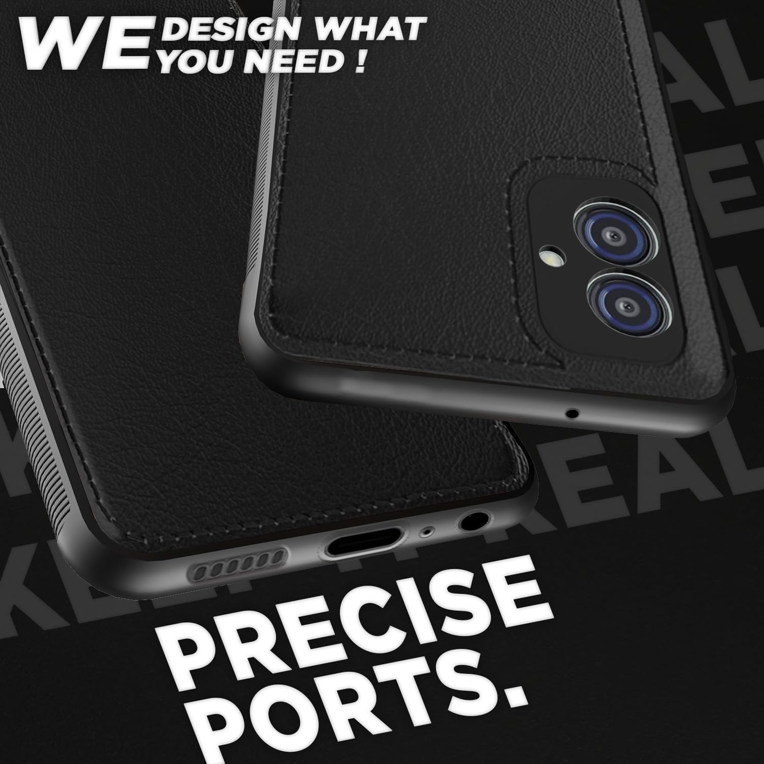 Pikkme black Leather back cover for Samsung M04 – photo 4