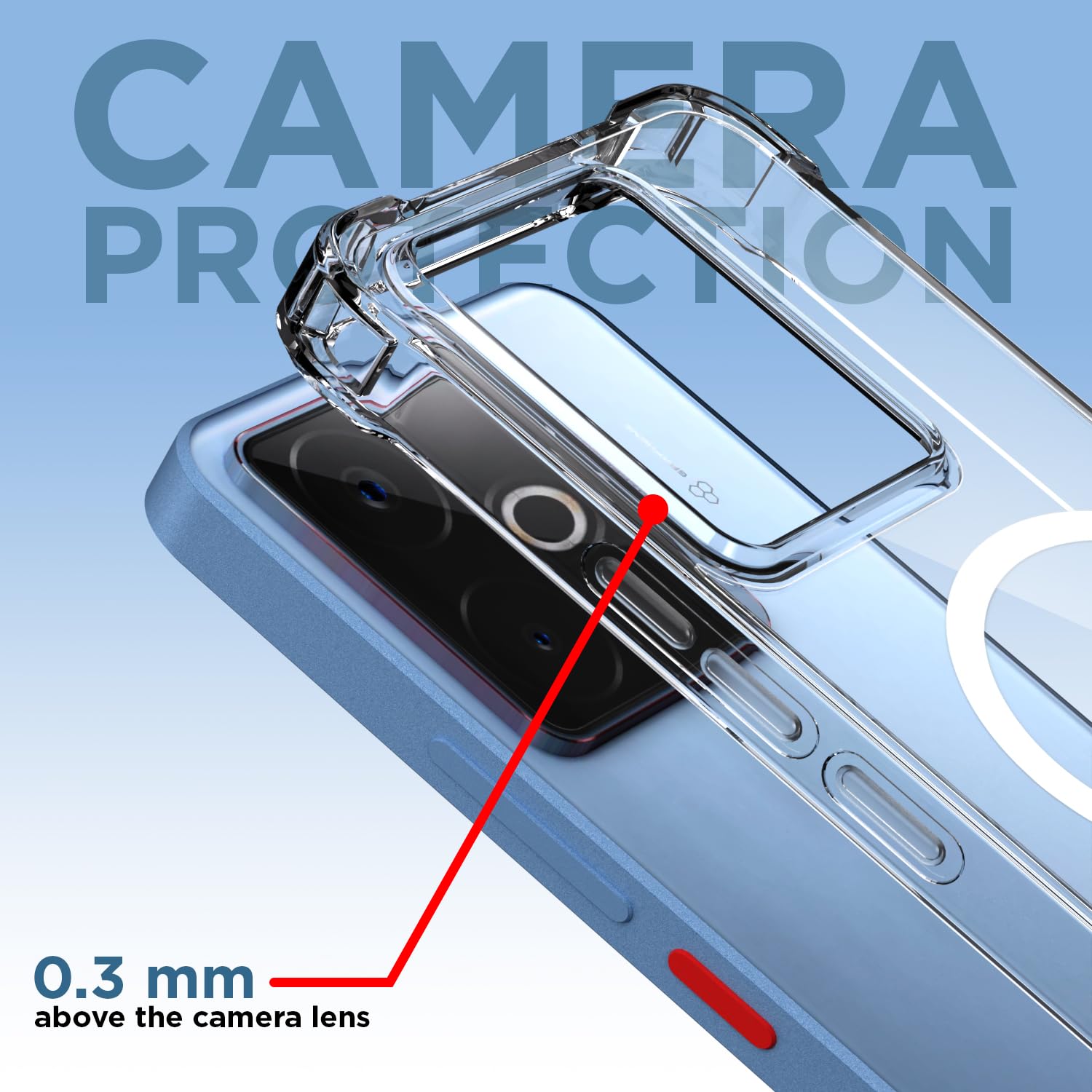 Pikkme Realme GT 7 5G / GT 7T 5G Mag-Safe Shockproof PC + TPU Back Cover (Transparent)