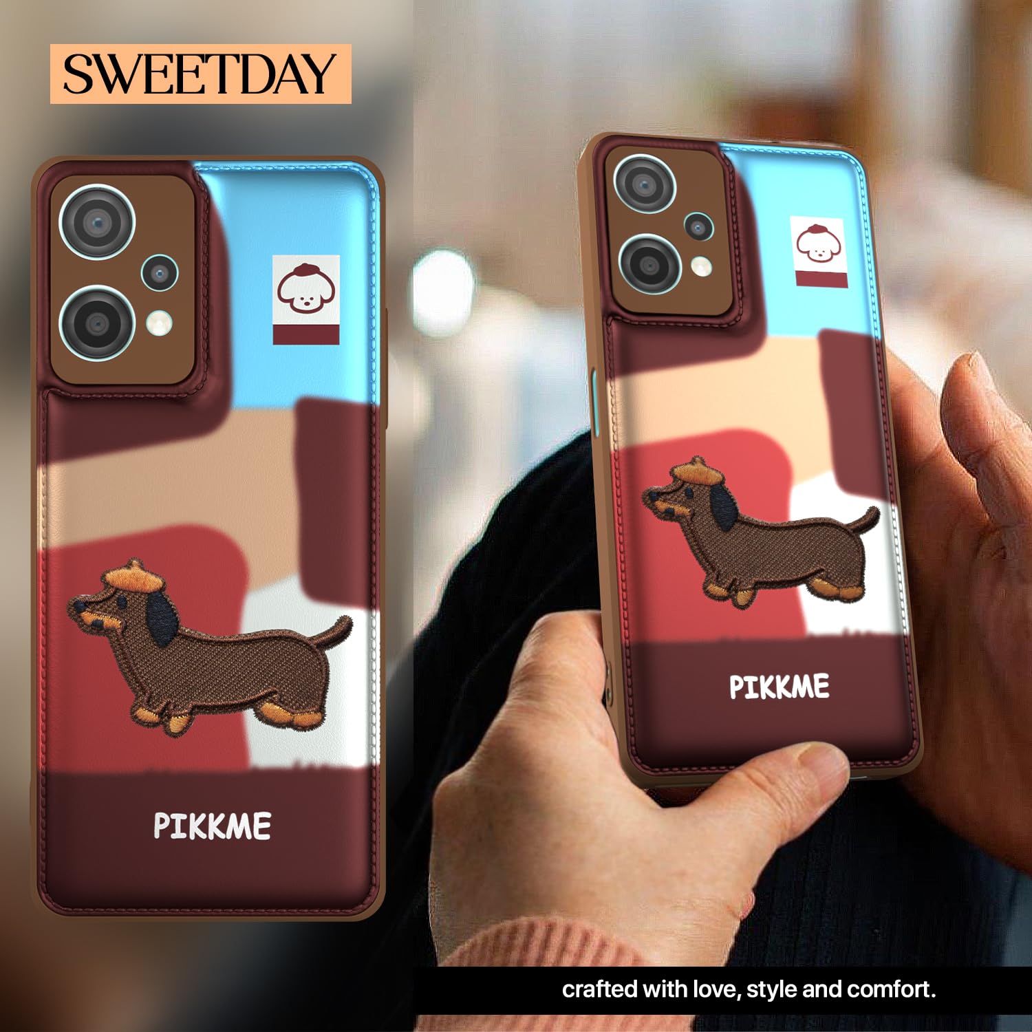 Pikkme OnePlus Nord Ce 2 Lite 5G Cute Girlish Dog Series Back Cover (Design3)