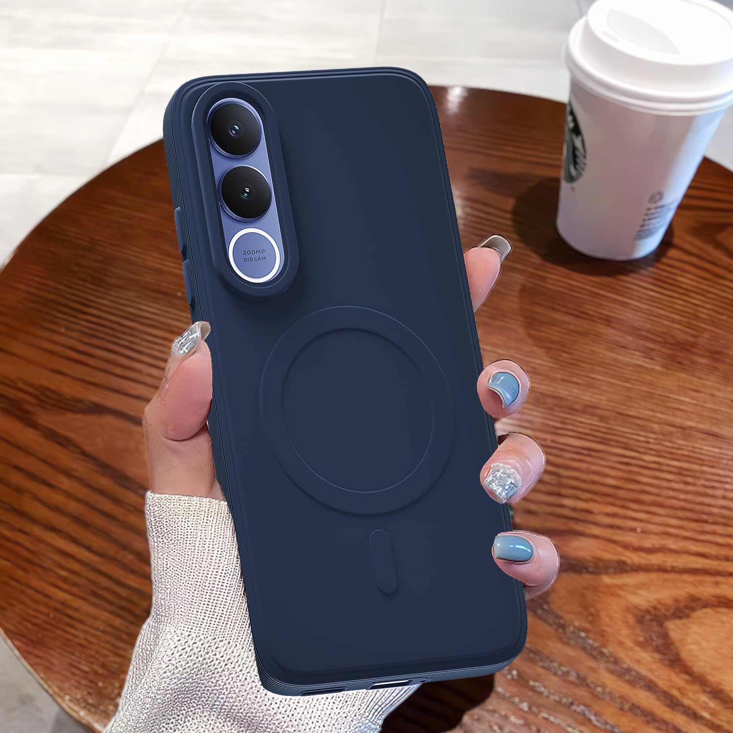 Vivo V70 FE 5G MagSafe back cover in blue by Pikkme – photo 7