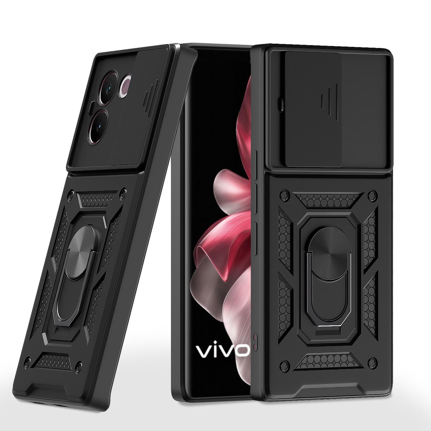 Vivo V30e 5G mobile back cover in black by Pikkme
